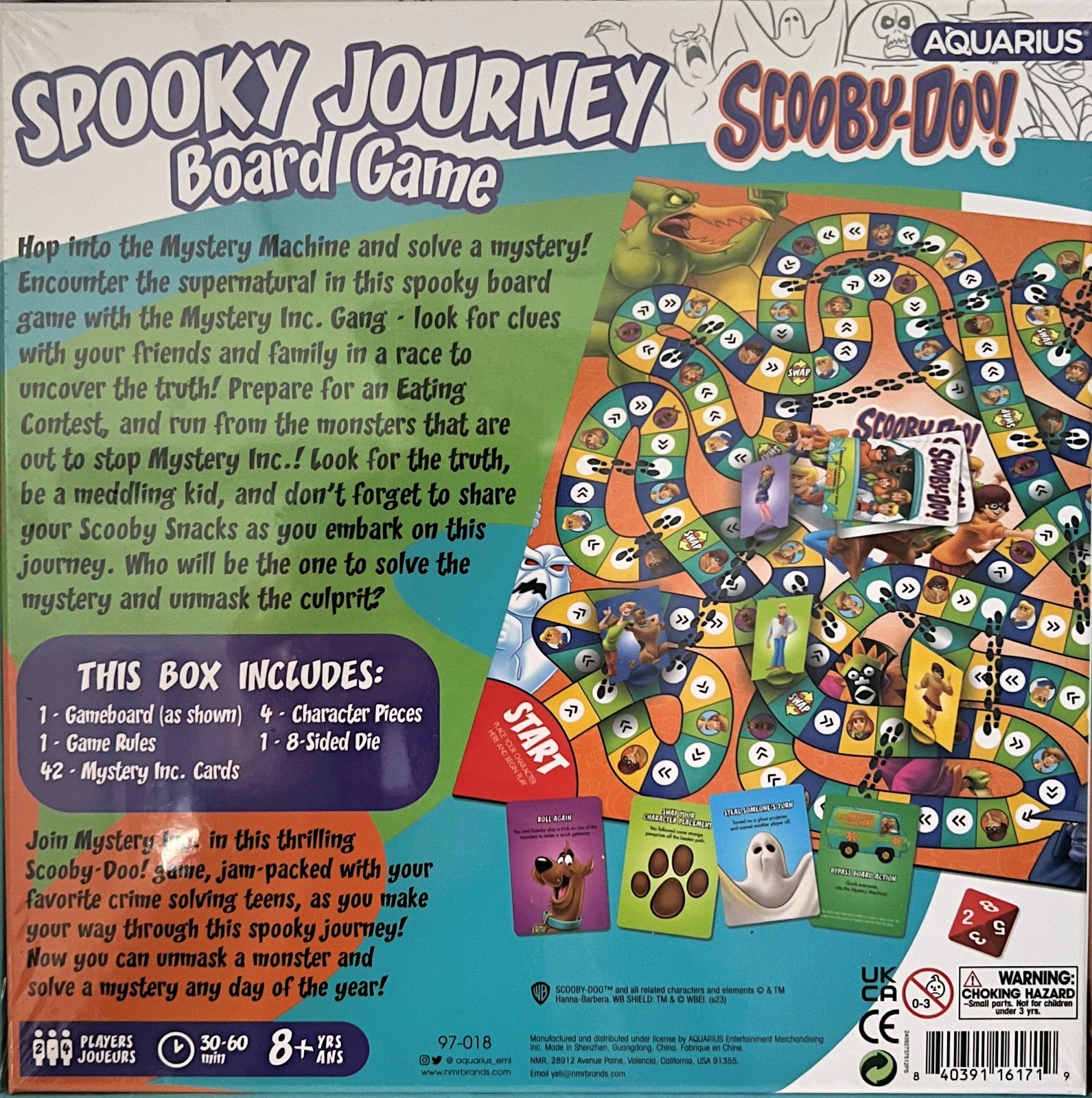 Scooby- Doo! Spooky Journey Board Game- Ages 8+ AQUARIUS – New in Sealed Box