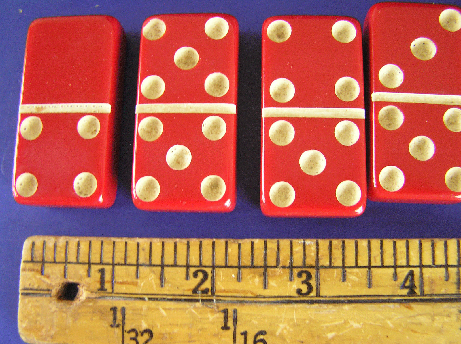 Puremco SUPER THICK Marblelike Red Dominoes #816 in Original Box