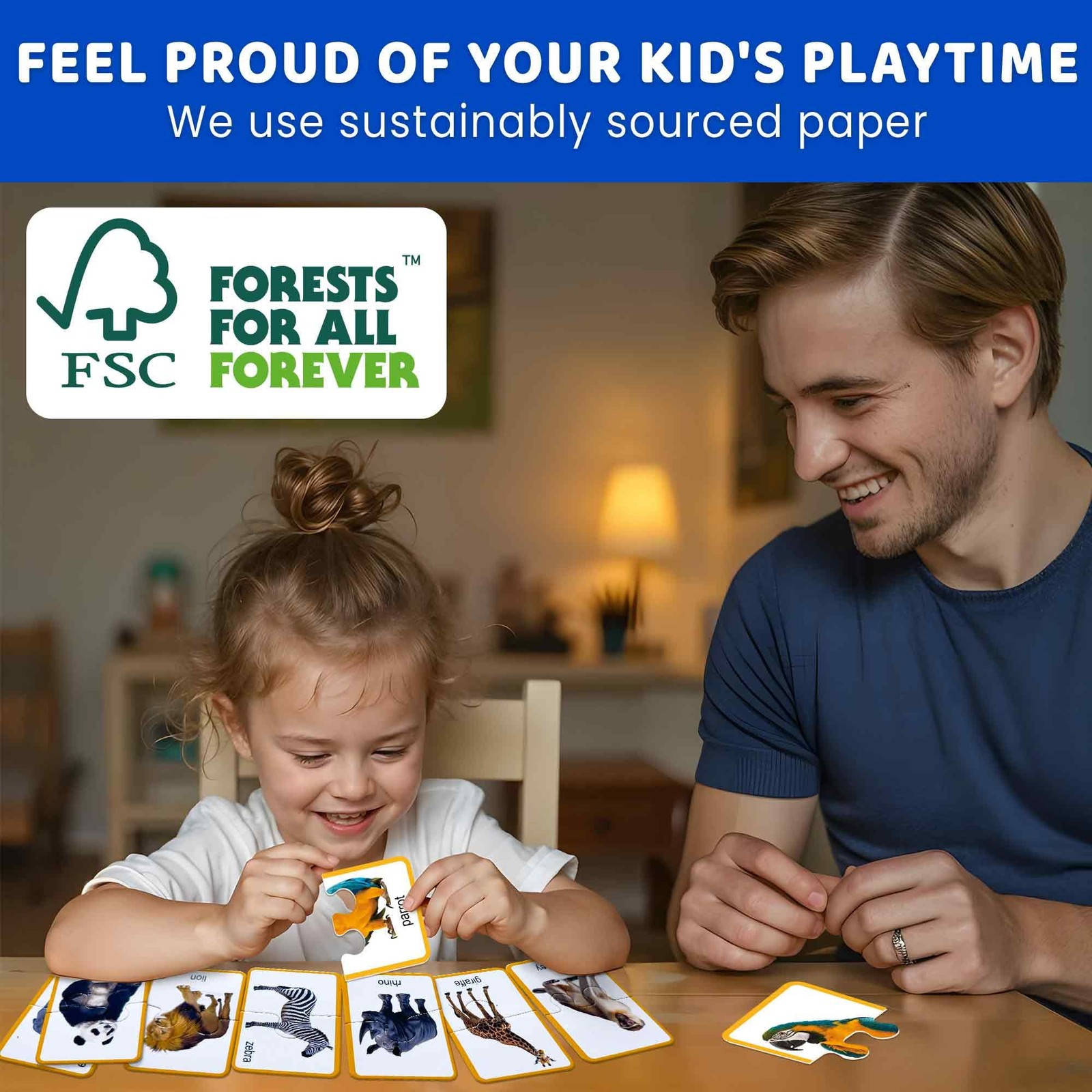 Puzzles Ages 2-4 – 100% -Correcting 16 Realistic Matching Wild Animals – Educ…