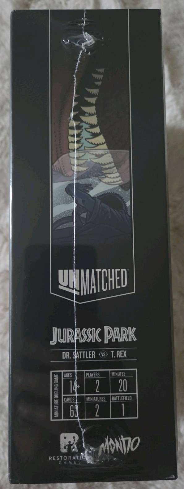 Unmatched: Jurassic Park Dr. Sattler vs T. Rex – Mondo – New, Sealed, Limited