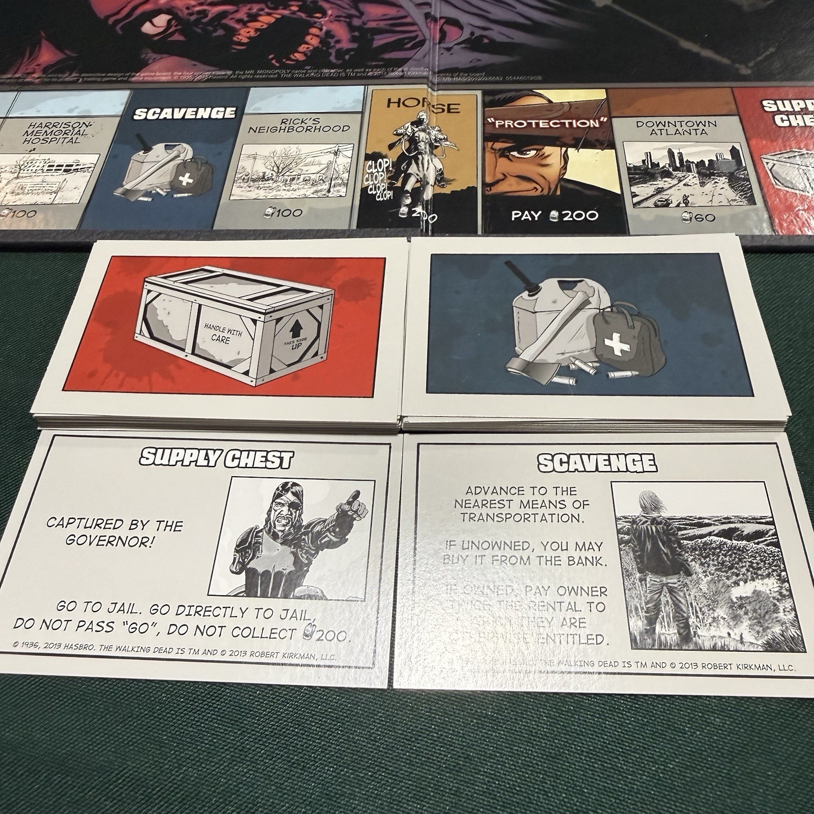 Monopoly The Walking Dead Survival Edition Board Game Complete USAopoly Zombie