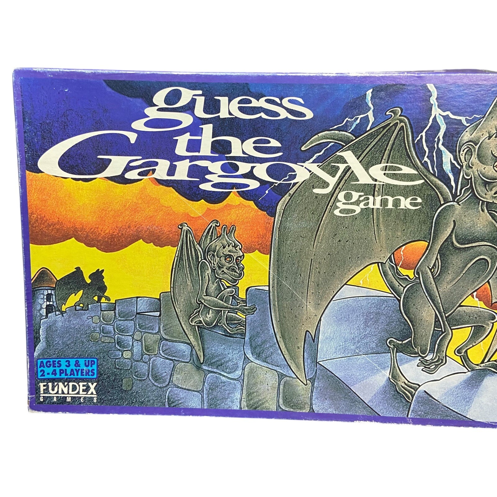 Vintage Guess the Gargoyle board game Fundex 1994 Open Box Spooky 100% COMPLETE!