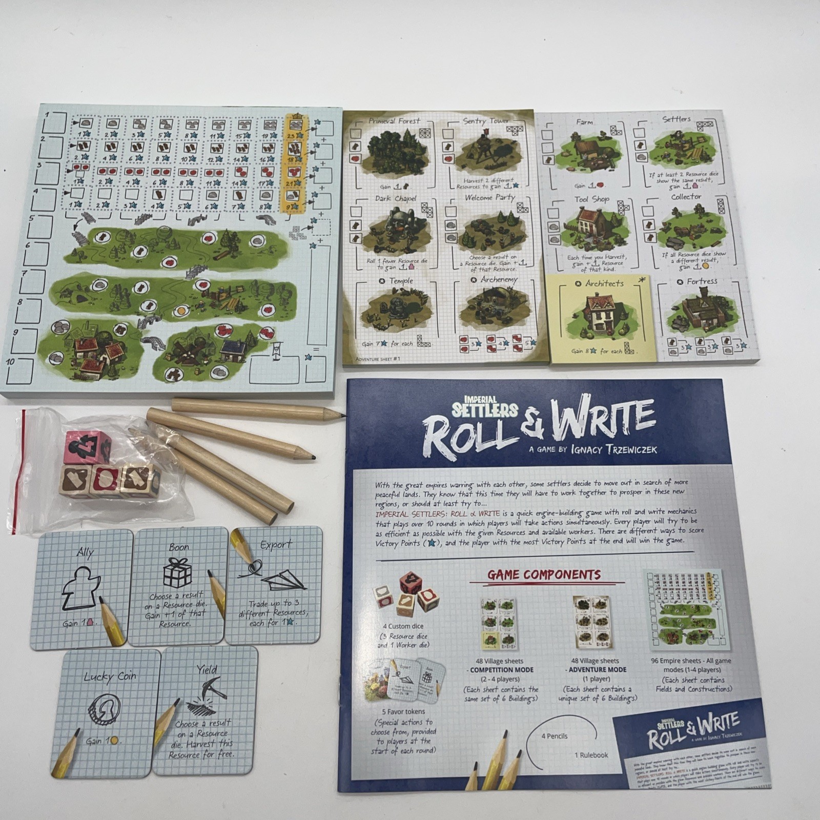 Imperial Settlers: Roll and Write by Ignacy Trzewiczek Portal Games 1-4 Players