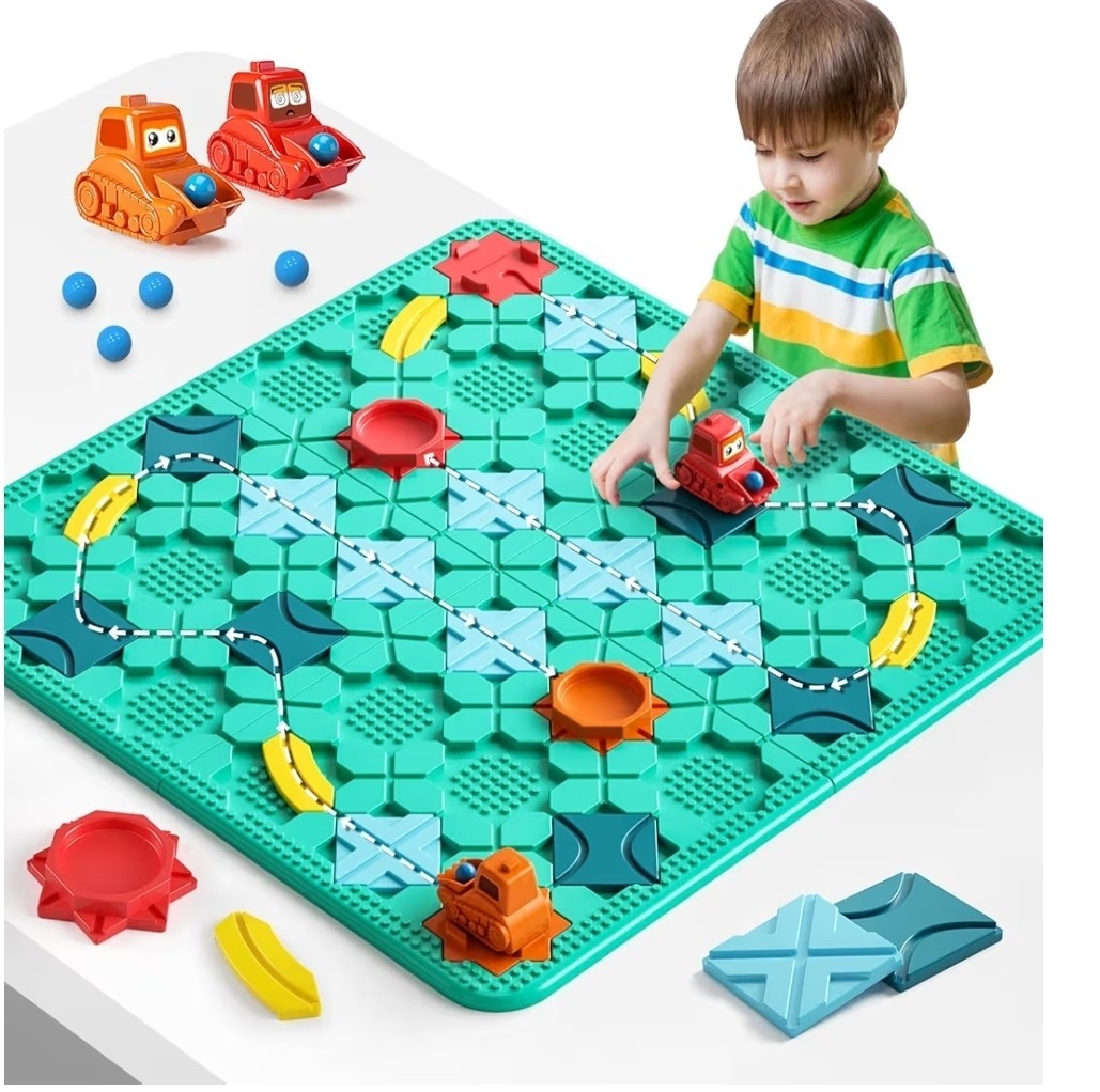 Logical Road Builder Games, STEM Family Board Game, Large Educational Smart
