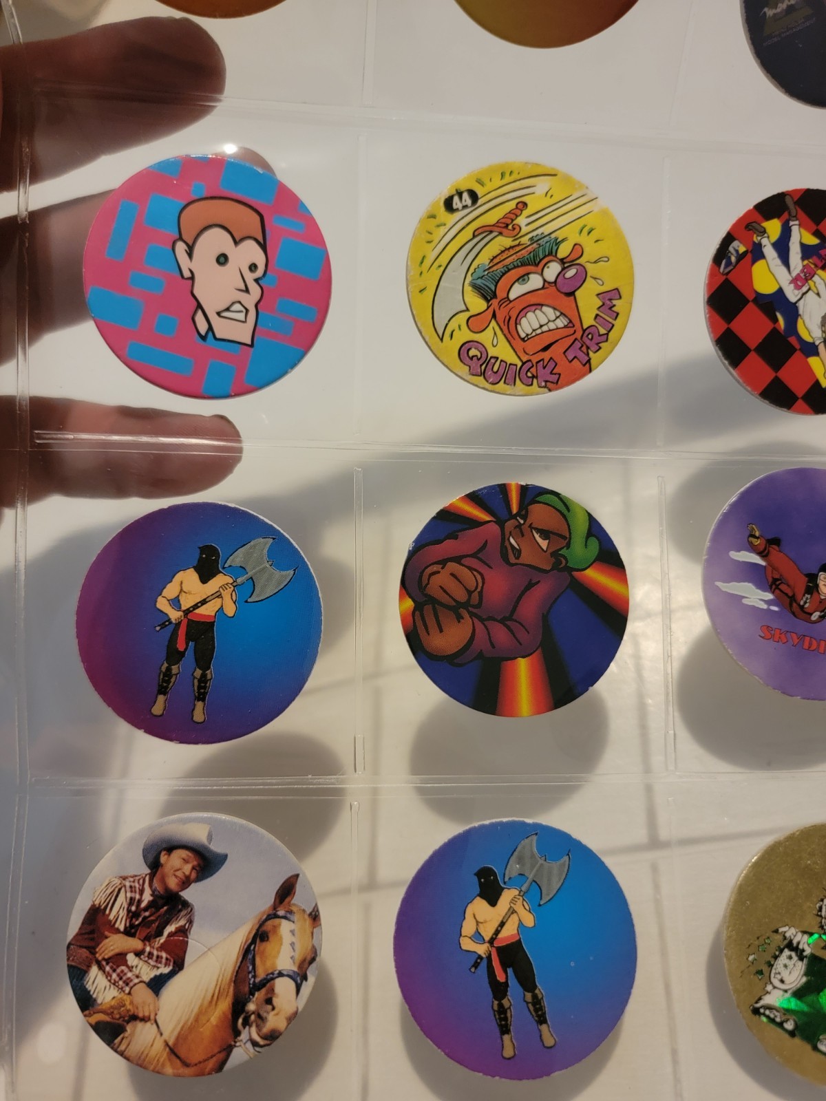 20 POGs Milk Caps Vintage Variety Vtg 90s Roy Rogers People Medieval Funny