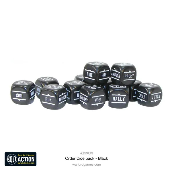 Bolt Action: Orders Dice Pack – Black