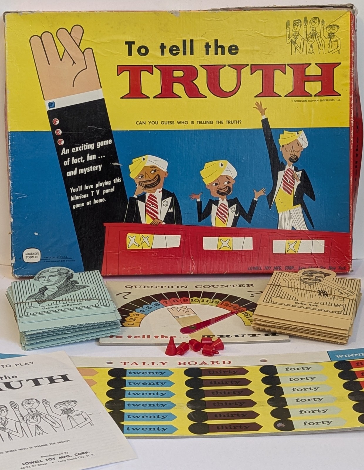 RARE vintage board game To Tell the Truth 1960’s Lowell Toy Mfg