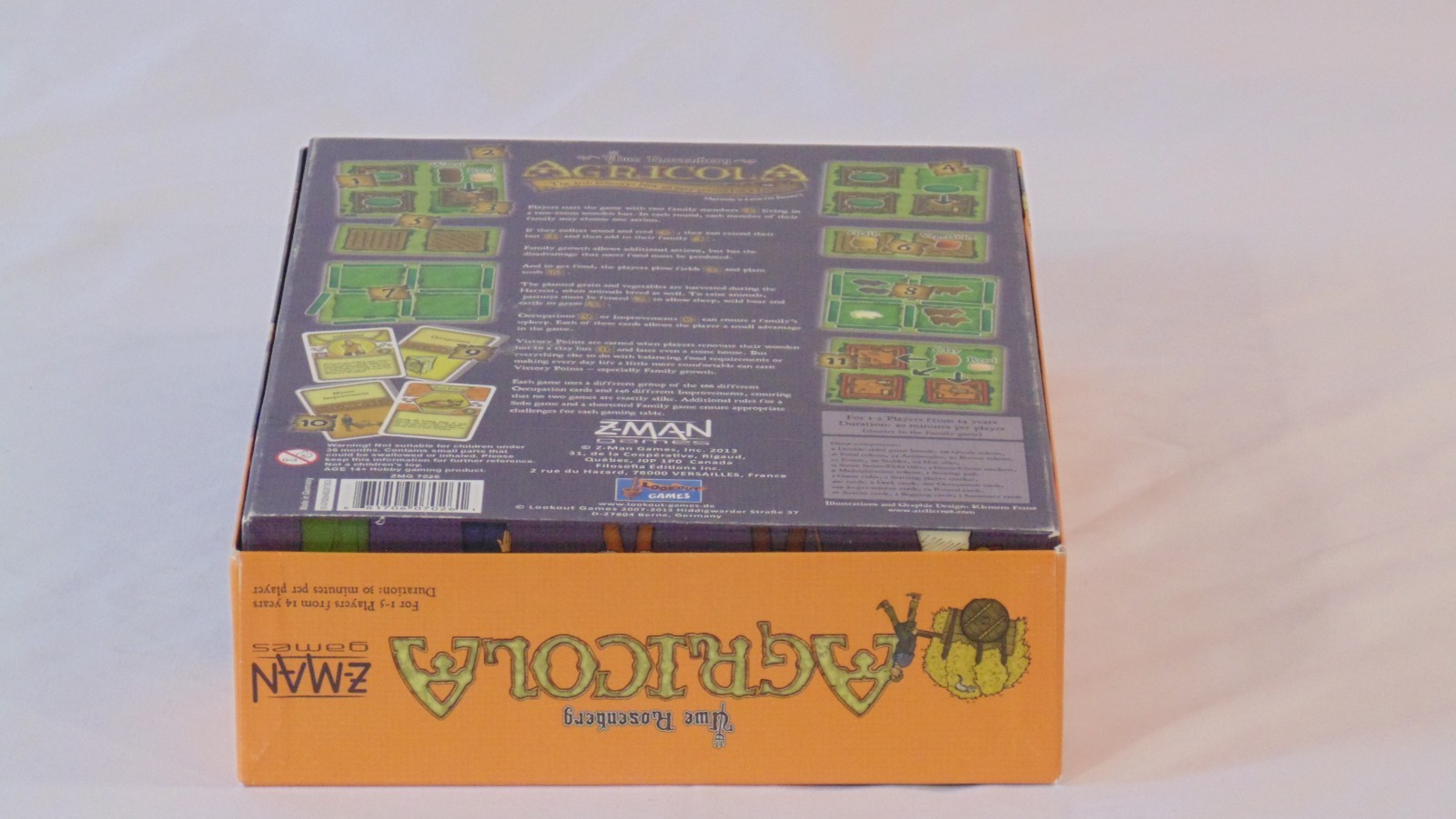 Agricola Z-Man Games Uwe Rosenberg Board Game Complete w/ 3D Insert