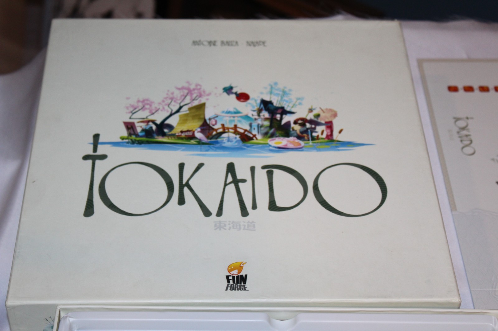 UNUSED Tokaido Board Game & Crossroads Expansion Fun Forge 2014 Antoine Bauza
