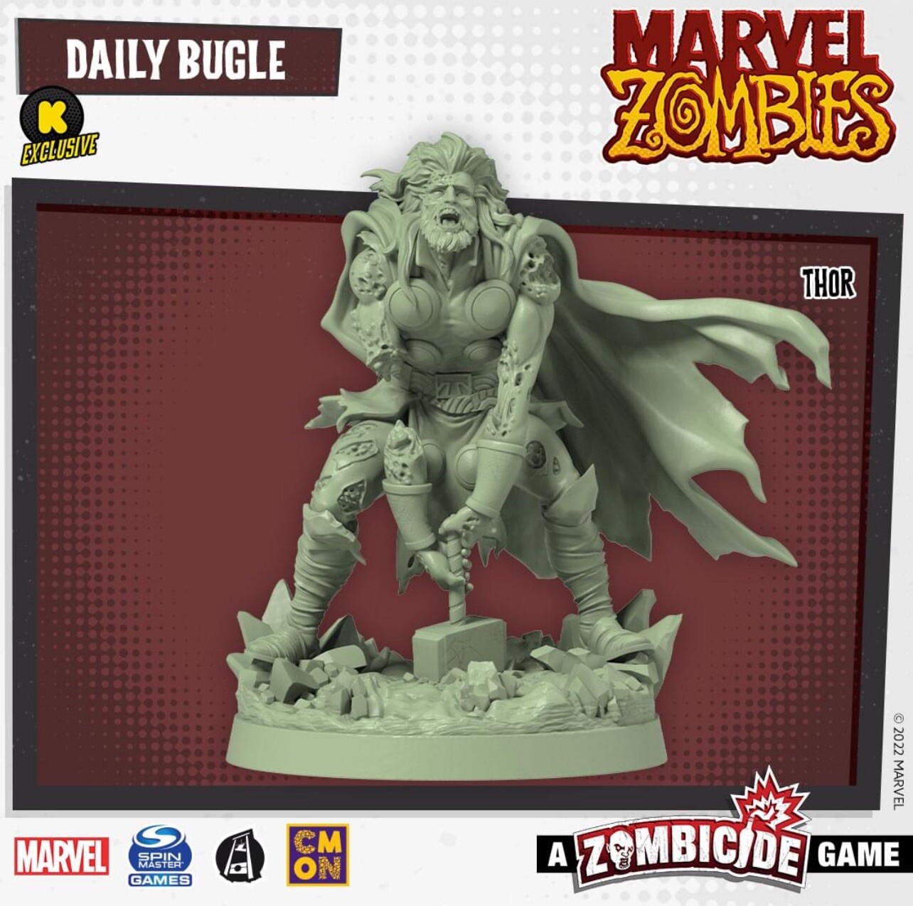CMON MARVEL ZOMBIES THOR Daily Bugle Reward Kickstarter Ex KSE Zombicide KS