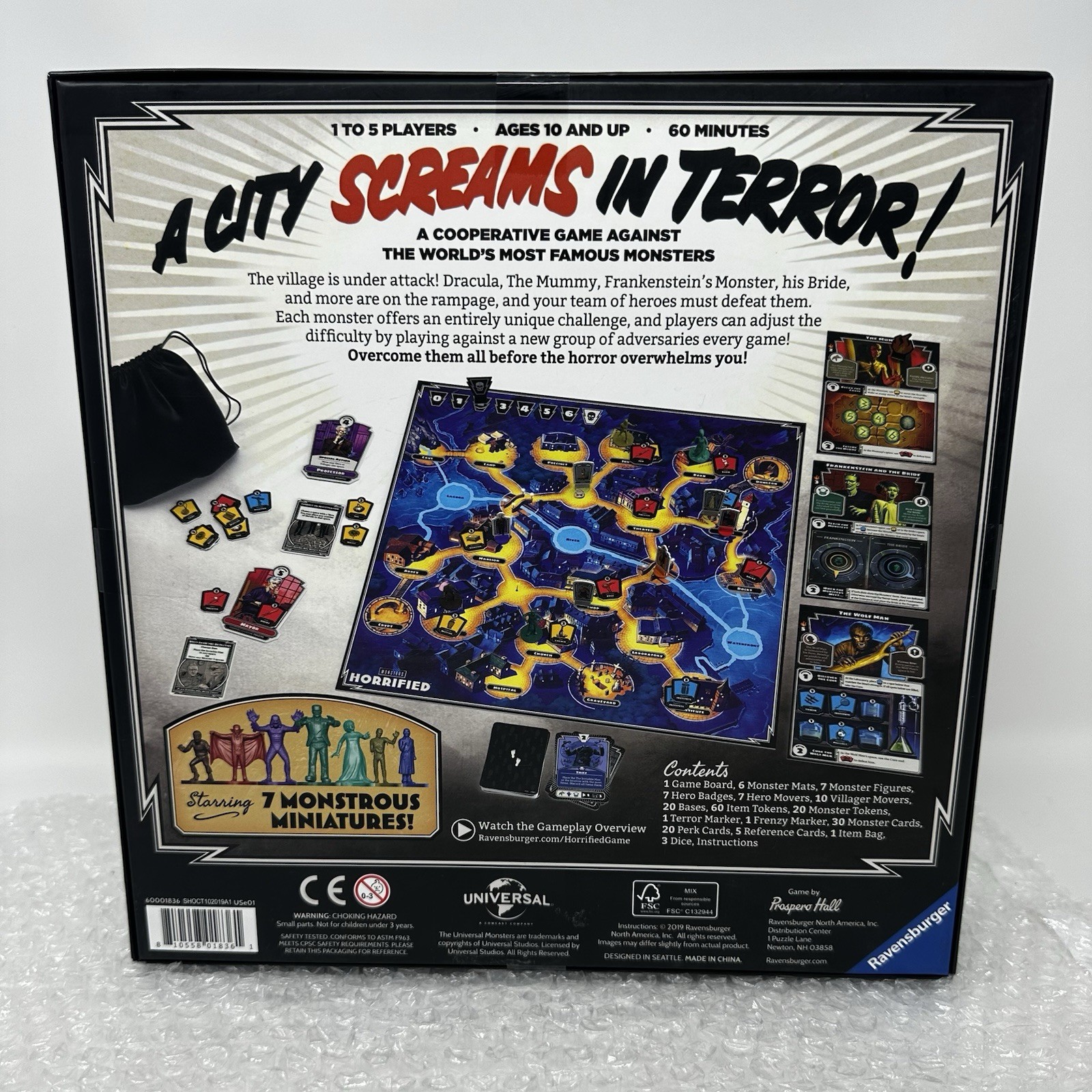 NEW Ravensburger HORRIFIED UNIVERSAL MONSTERS Studios Strategy Board GAME SEALED