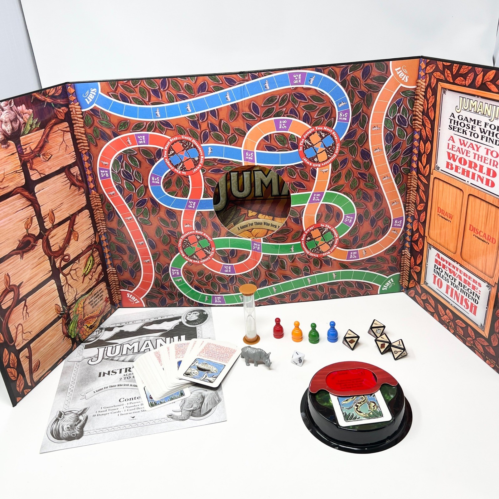 Jumanji The Game Board Game 2018 Spin Master Cardinal Complete Decoder & Pieces