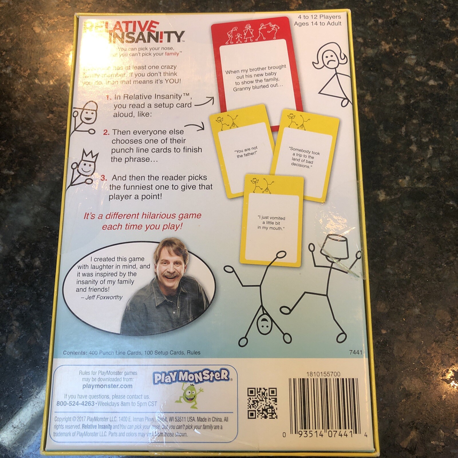 Relative Insanity Game – Brand New In Box Jeff Foxworthy 14 – Adult