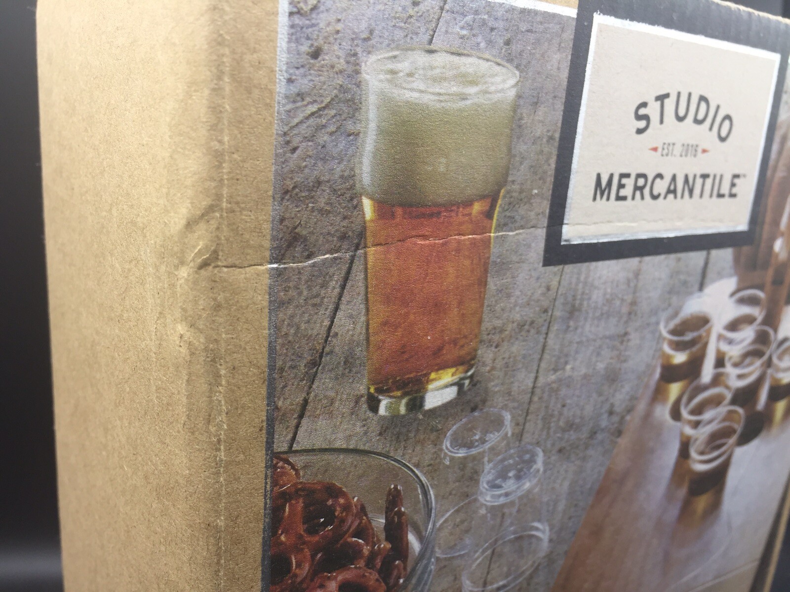 WOODEN MINI BEER PONG PARTY GAME BY STUDIO MERCANTILE