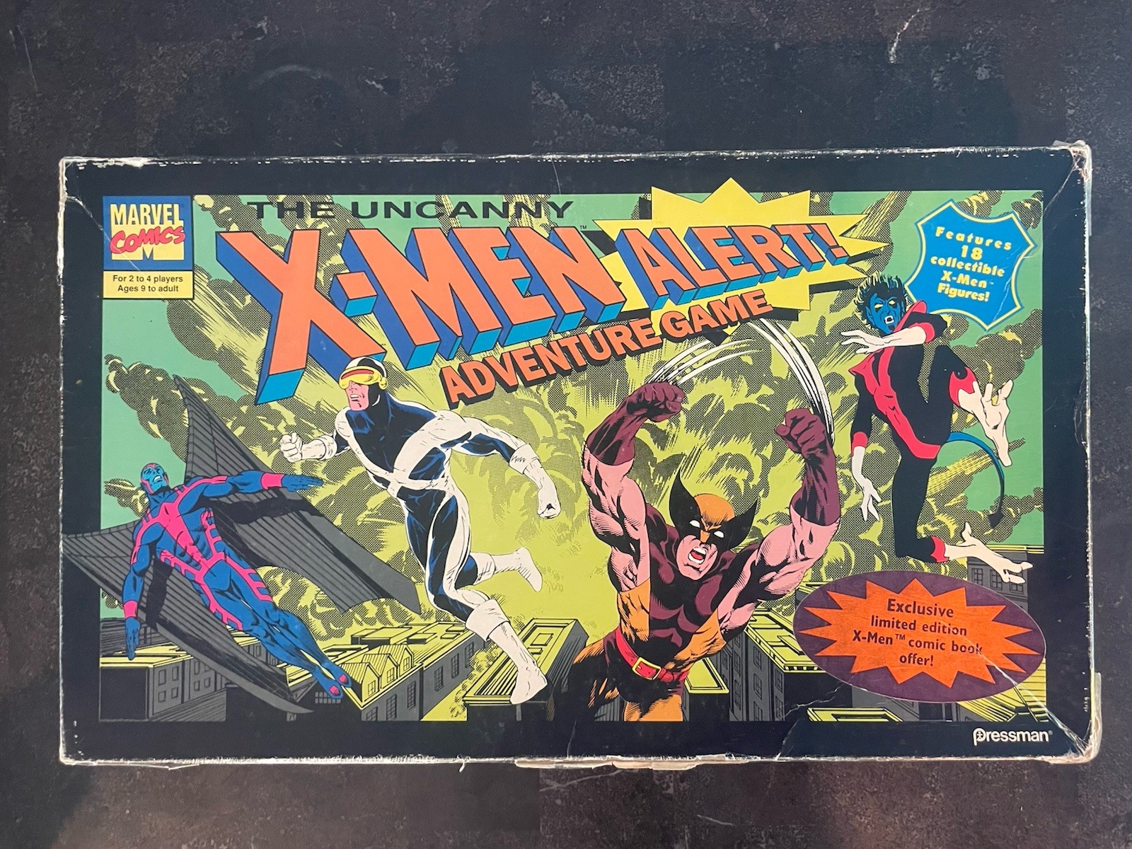 Marvel Comics The Uncanny X-Men Alert Adventure Board Game Pressman Vintage 1992