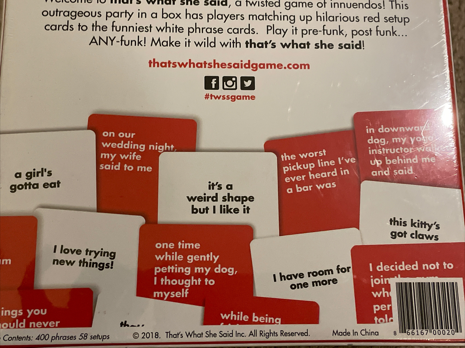 That’s What She Said An Outrageous Party In A Box Game New Sealed
