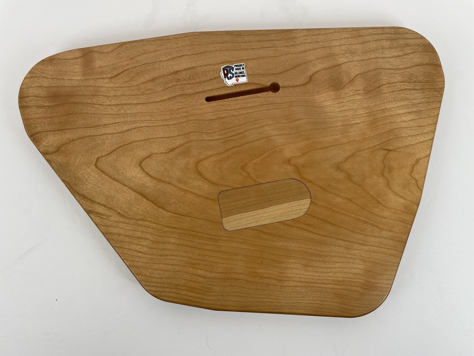 RS Brand Custom Wood Cribbage Board with Anvil Design & Peg Storage