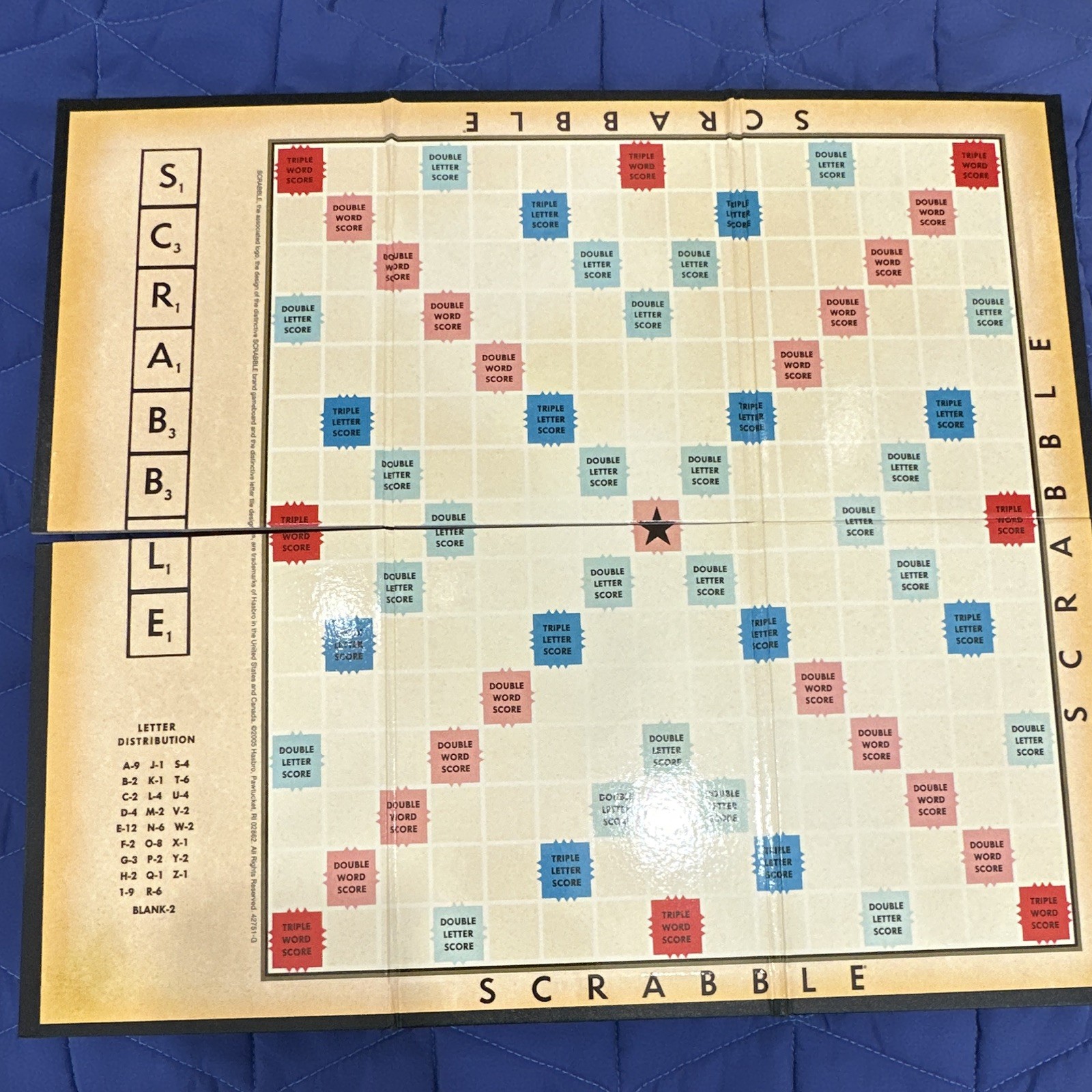 Scrabble Wooden Case Crossword Board Game Set w/ Letter Tiles Complete 8+ 2+