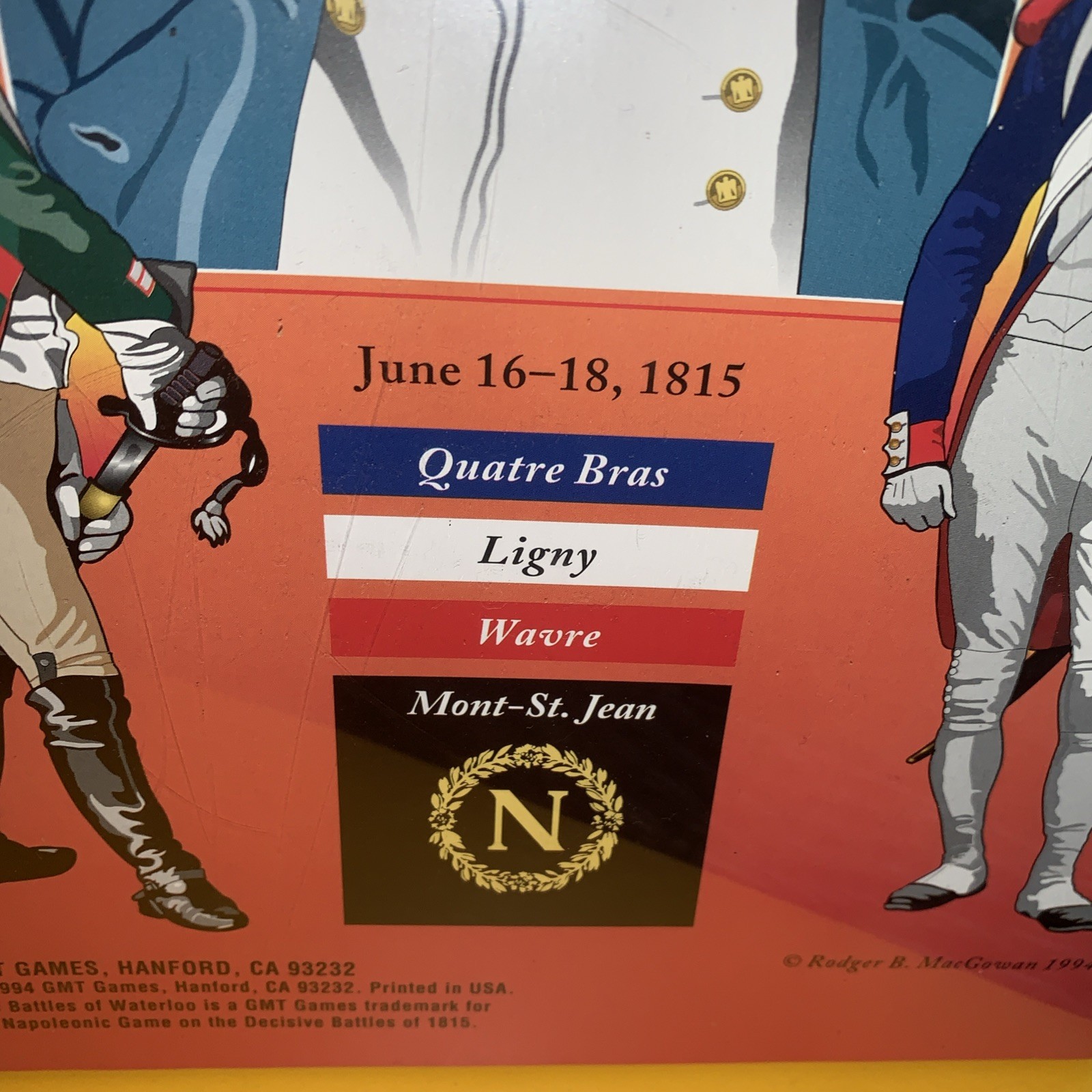 GMT 1994 – The Battles of WATERLOO game – June 16-18 1815 Napoleon UNPUNCHED