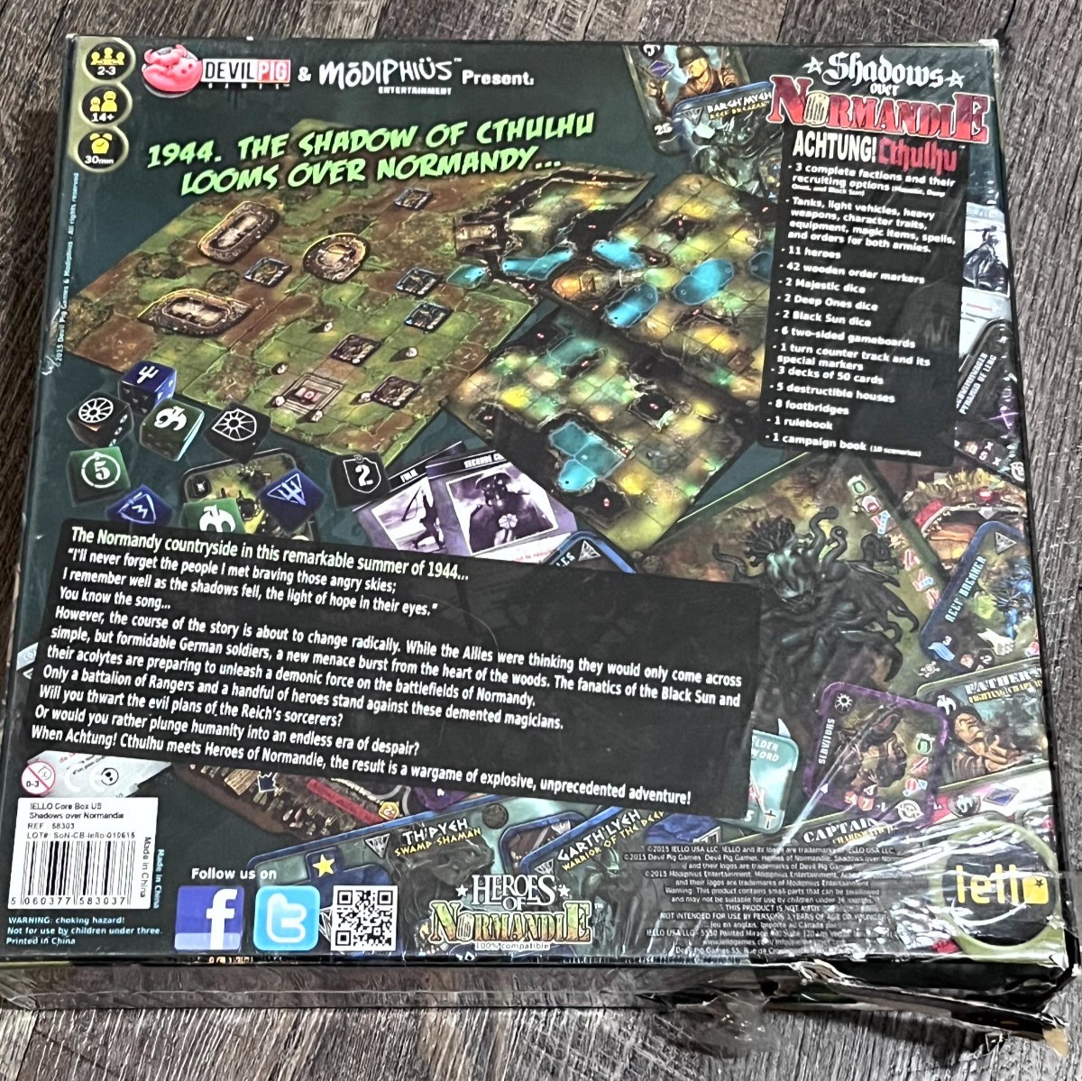 Shadows Over Normandie Achtung Cthulhu Iello Core Box US Board Game New Read