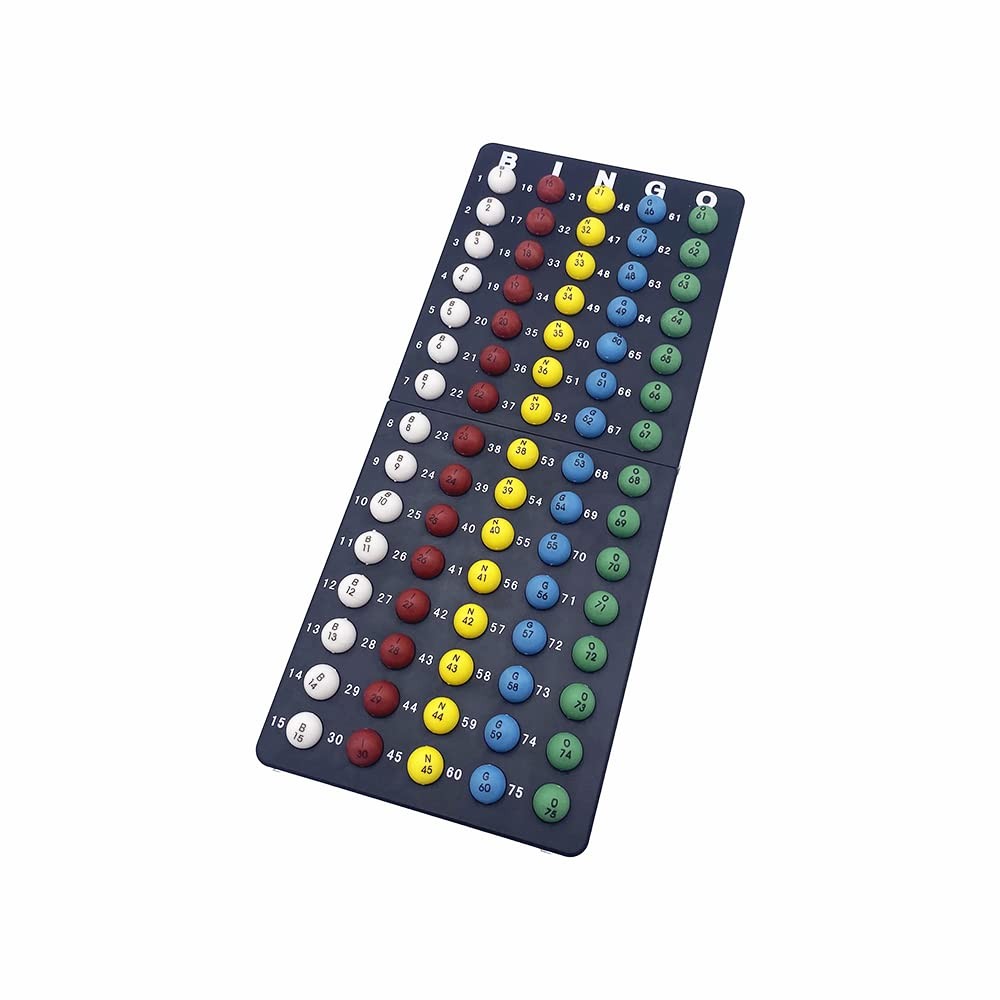 Multicolor Plastic Bingo Balls 75 Pack for Games, Raffles, and Parties