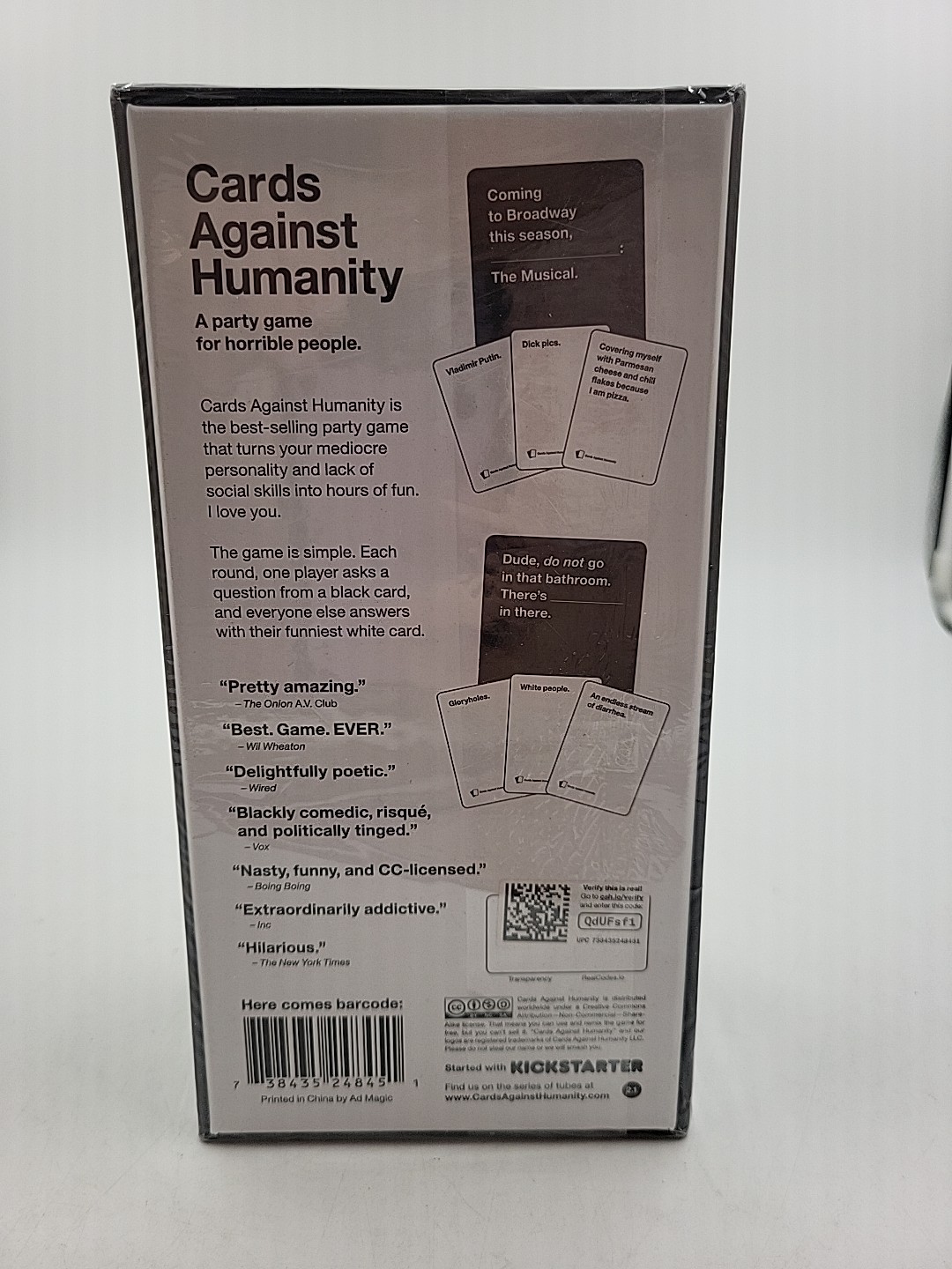 Adult Game Cards Against Humanity Playing Cards