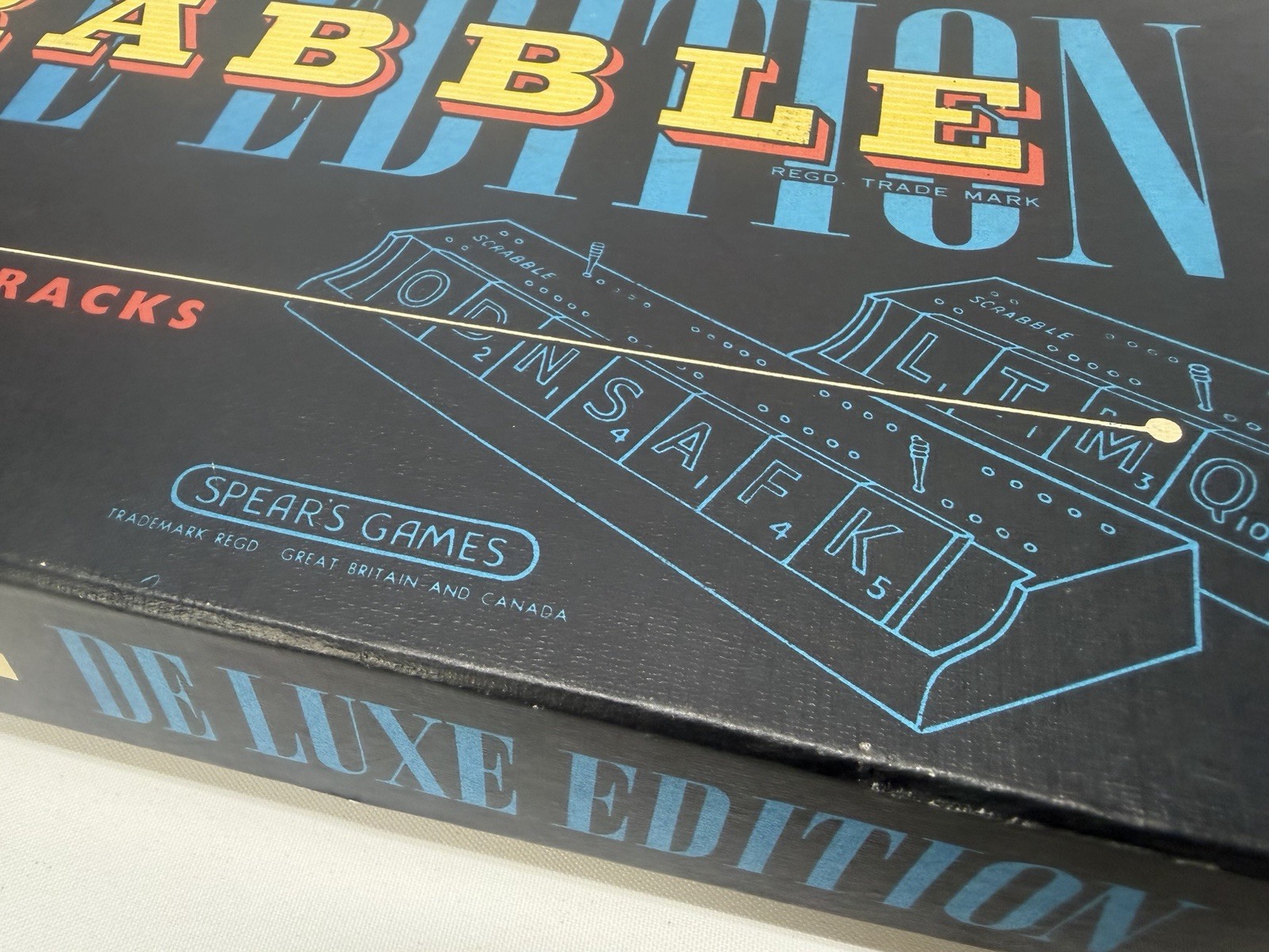 Vintage 1954 Spears England Deluxe Scrabble