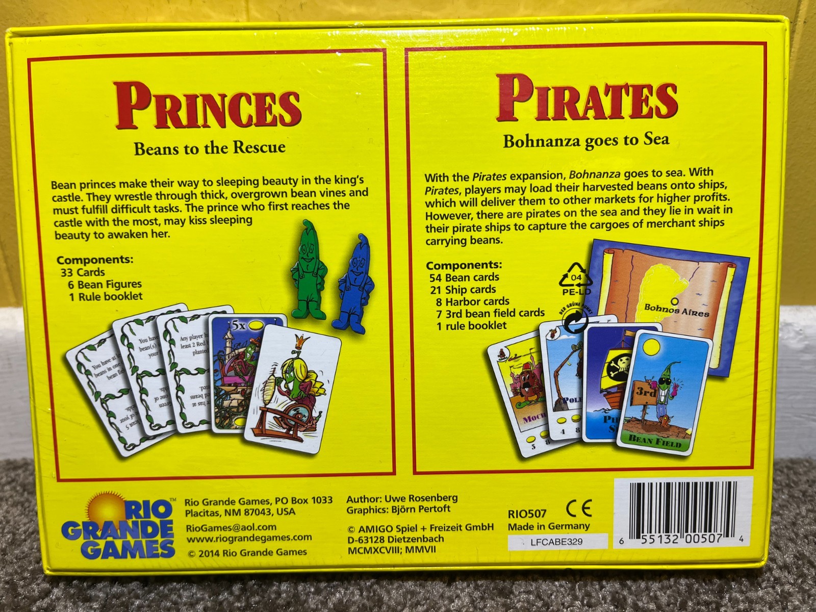 Bohnanza Princes and Pirates Game, Rio Grande Games, Uwe Rosenburg Brand New NIS