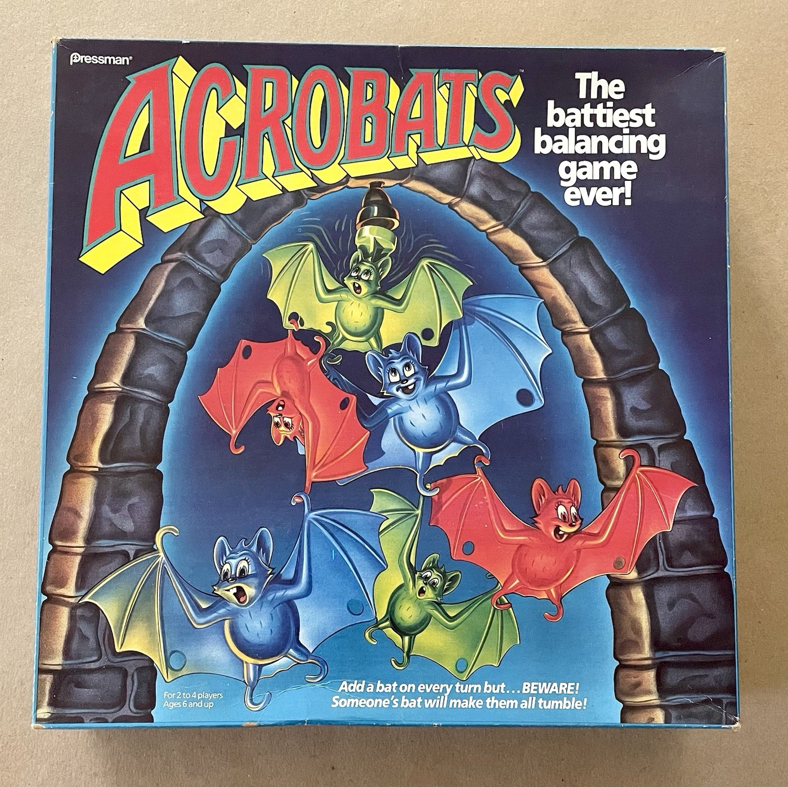 Acrobats, by Pressman, 1989 (2-4 Players, Ages 6+) **Missing 3 Tokens**
