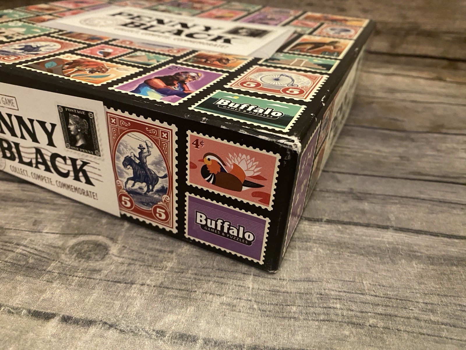 Penny Black Stamp Collecting Board Game Buffalo Games Complete Game