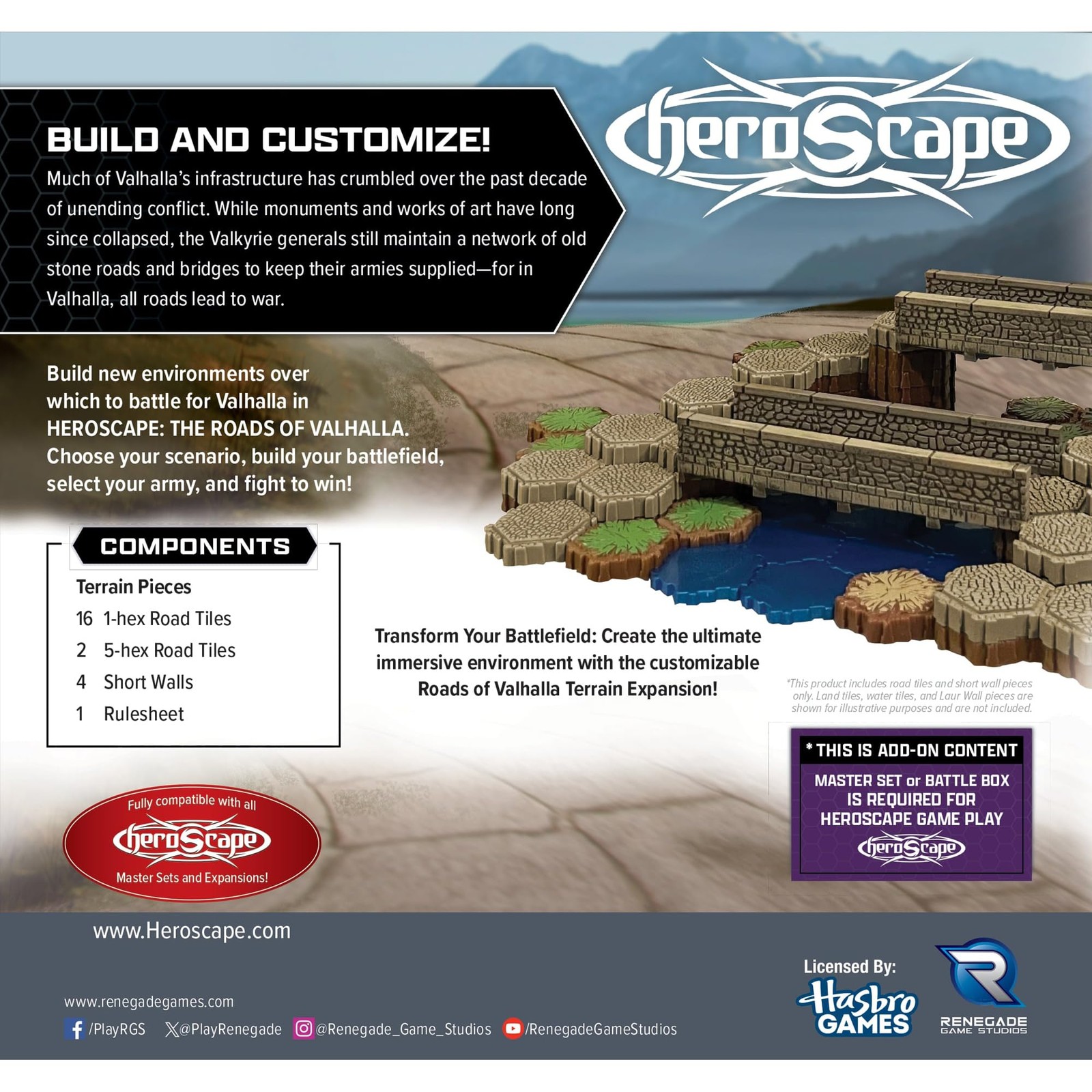 Heroscape Roads of Valhalla Terrain Expansion Add-on for Board Game