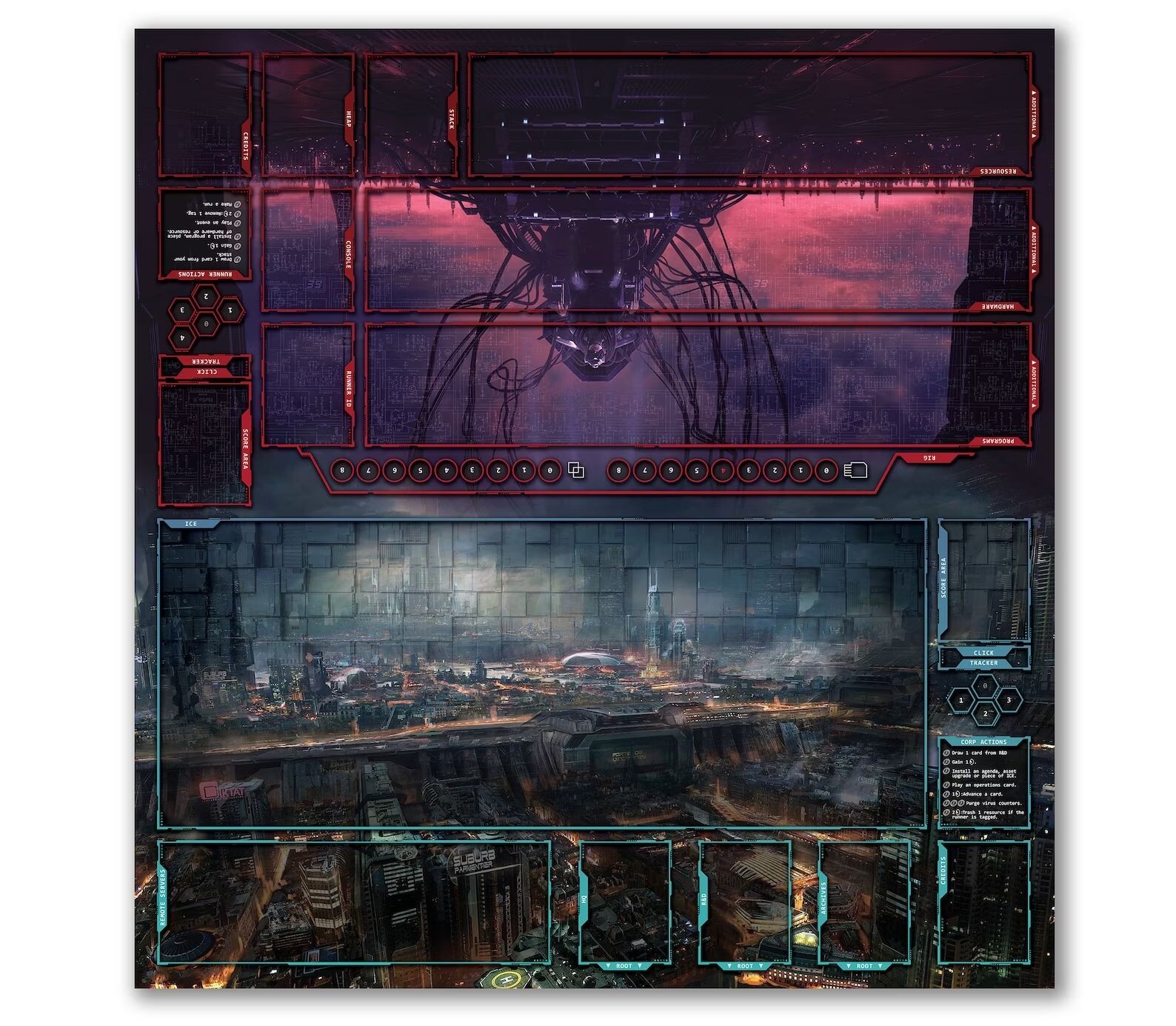 Android Netrunner Custom Gameboard game board mat New unique CCG Card PlayMat