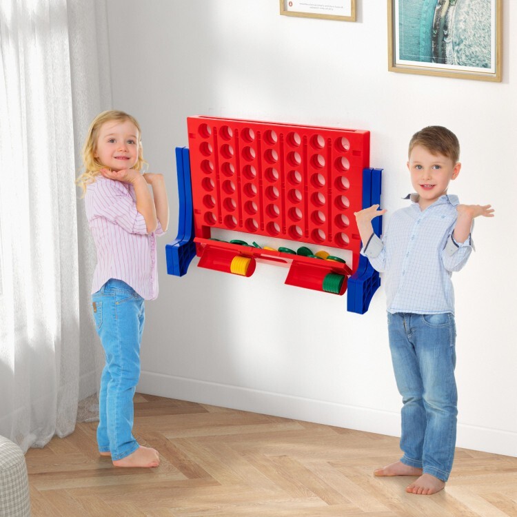 Giant Connect 4 Jumbo Game Play Set Family Outdoor w/Carrying Bag & Storage Tray