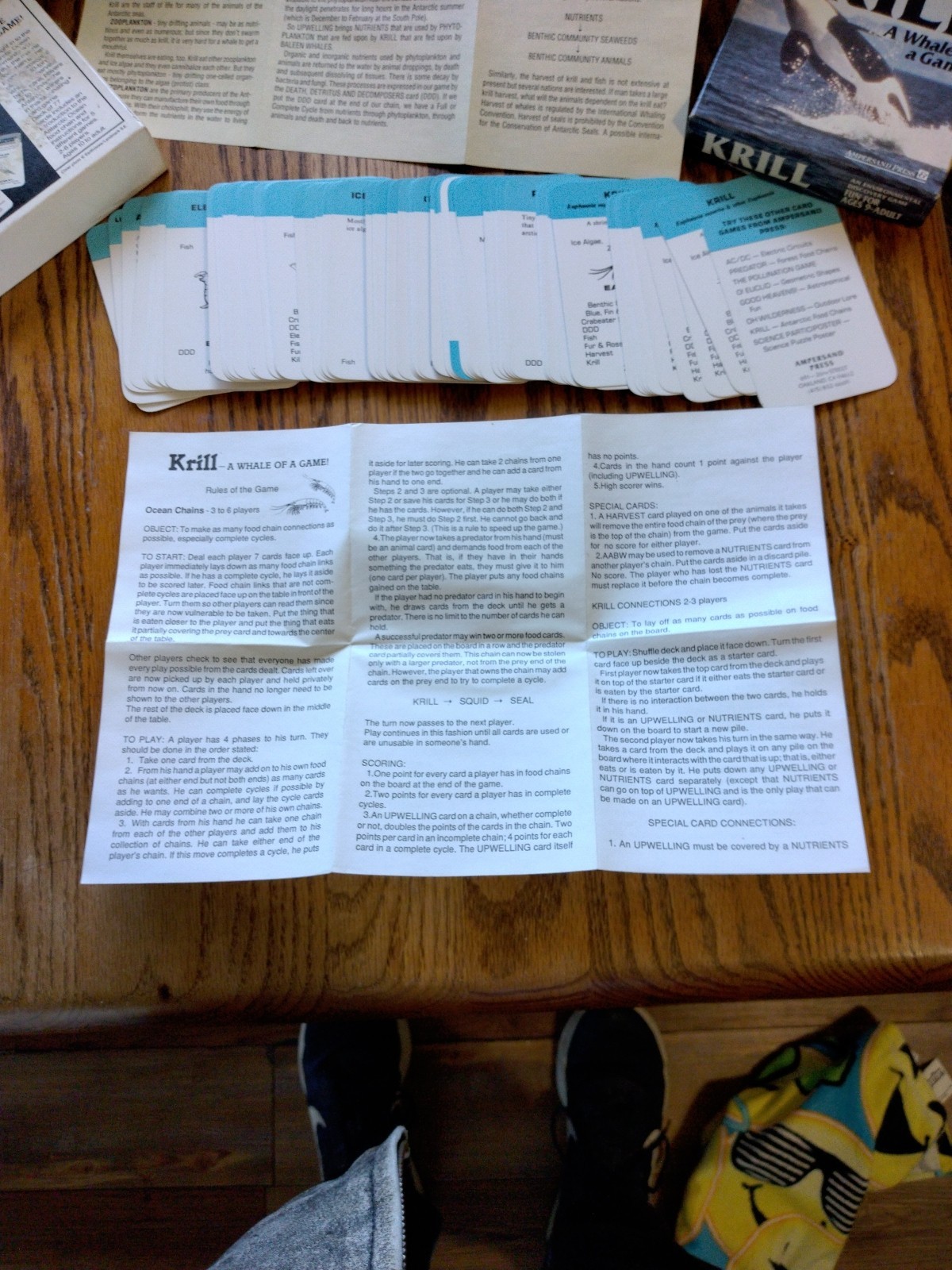 Krill A Whale Of A Game Ages 9 To Adult Complete Set Used
