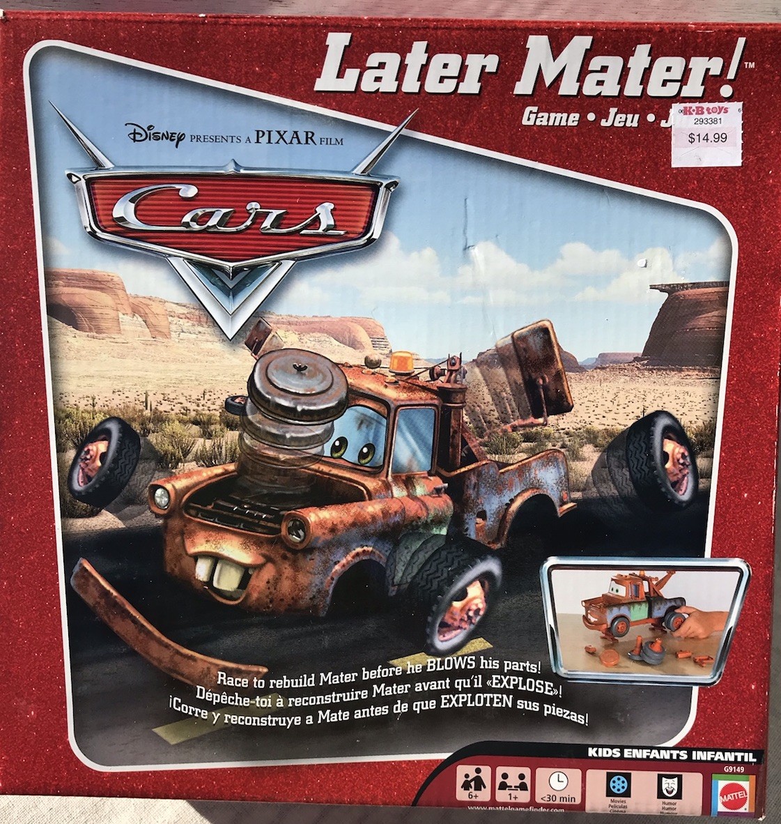 Vtg Y2K HTF Disney Pixar Cars Movie Later Mater Truck Game Mattel Kids Building