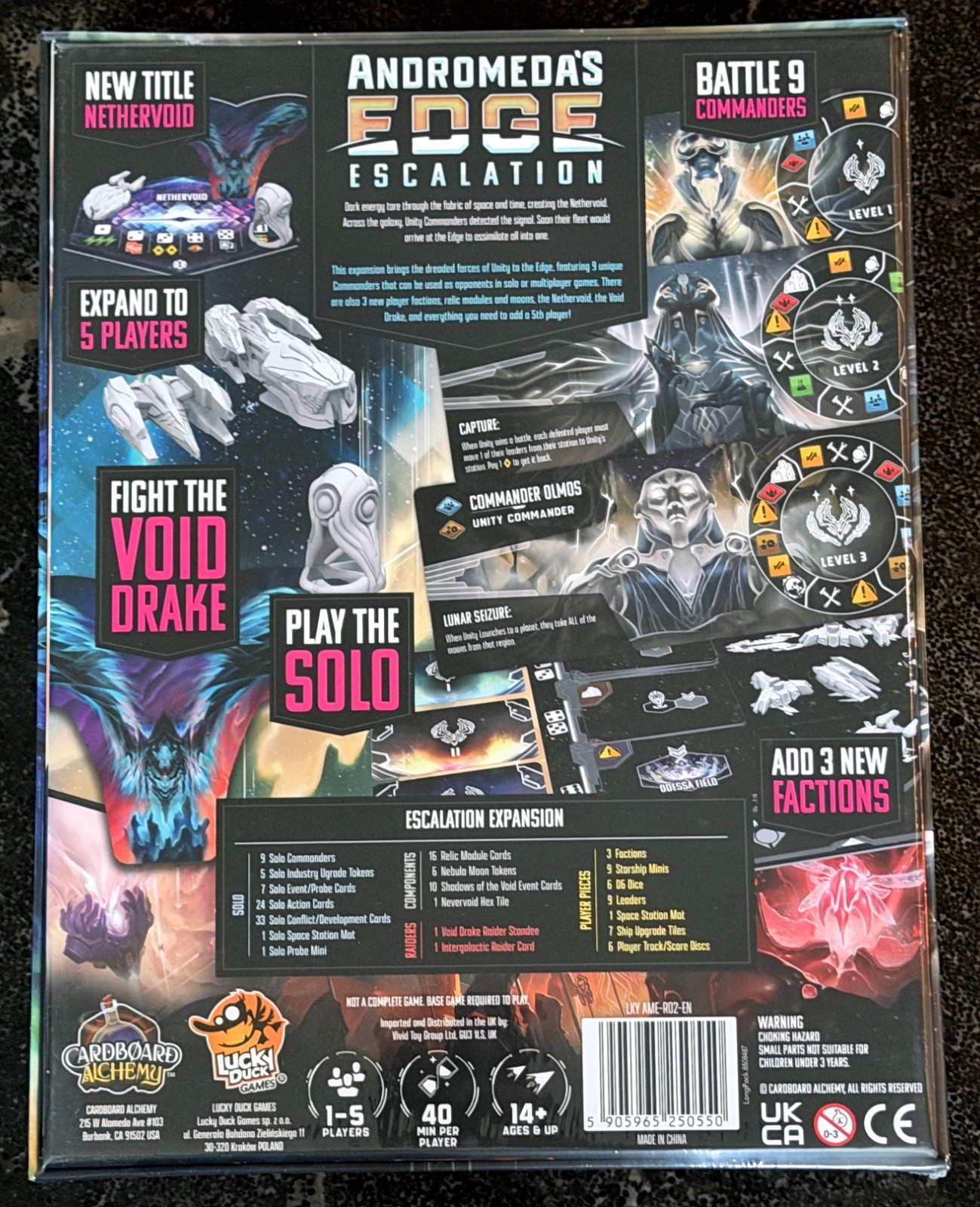 Andromeda’s Edge Escalation Expansion – Cardboard Alchemy – Lucky Duck – Sealed