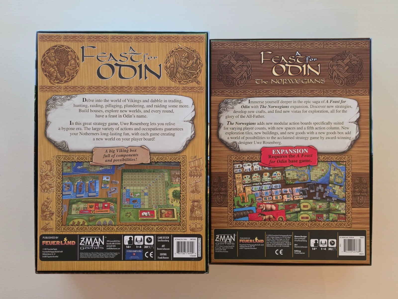 A Feast for Odin Board Game – Base Game & The Norwegians Exp & Mini Exp #1