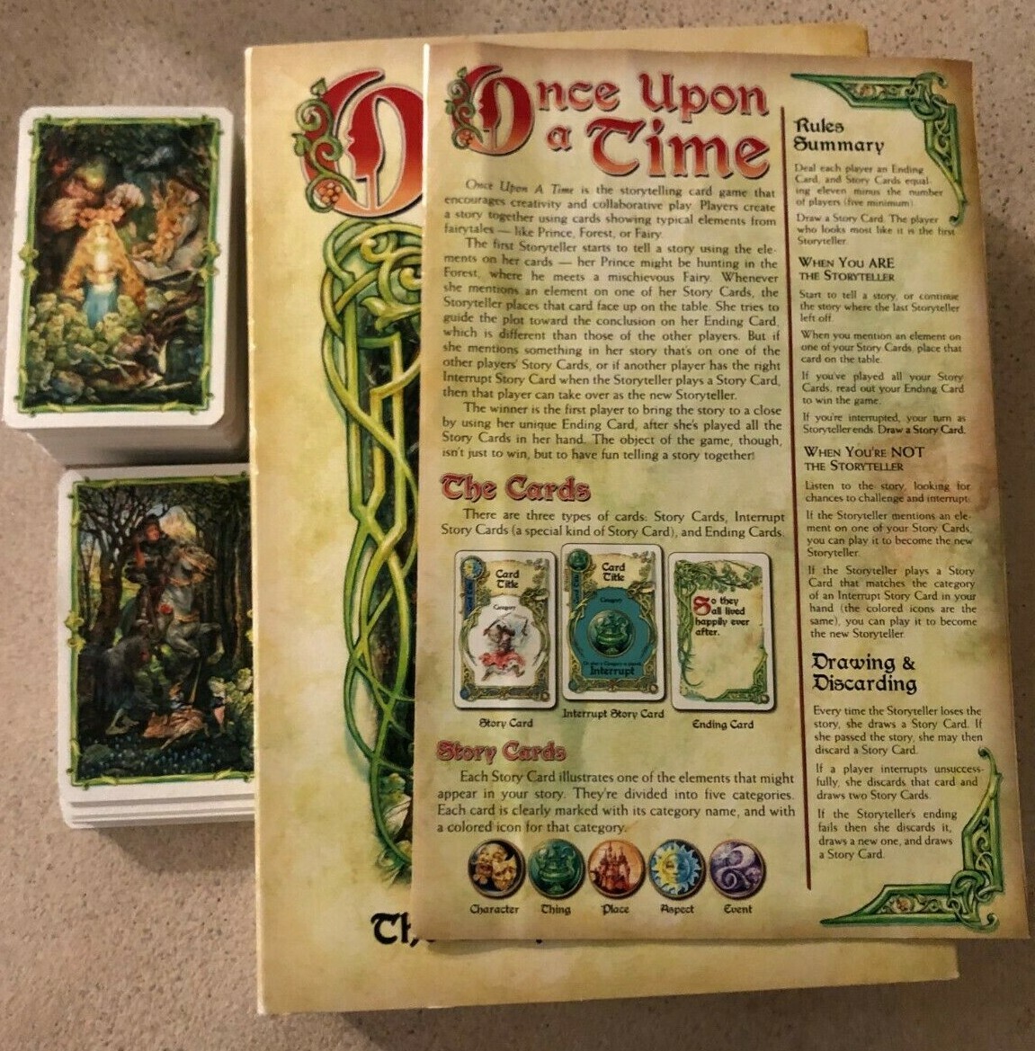 Once Upon A Time The Story Telling Game, Fantasy Strategy Atlas Games AG1030 E