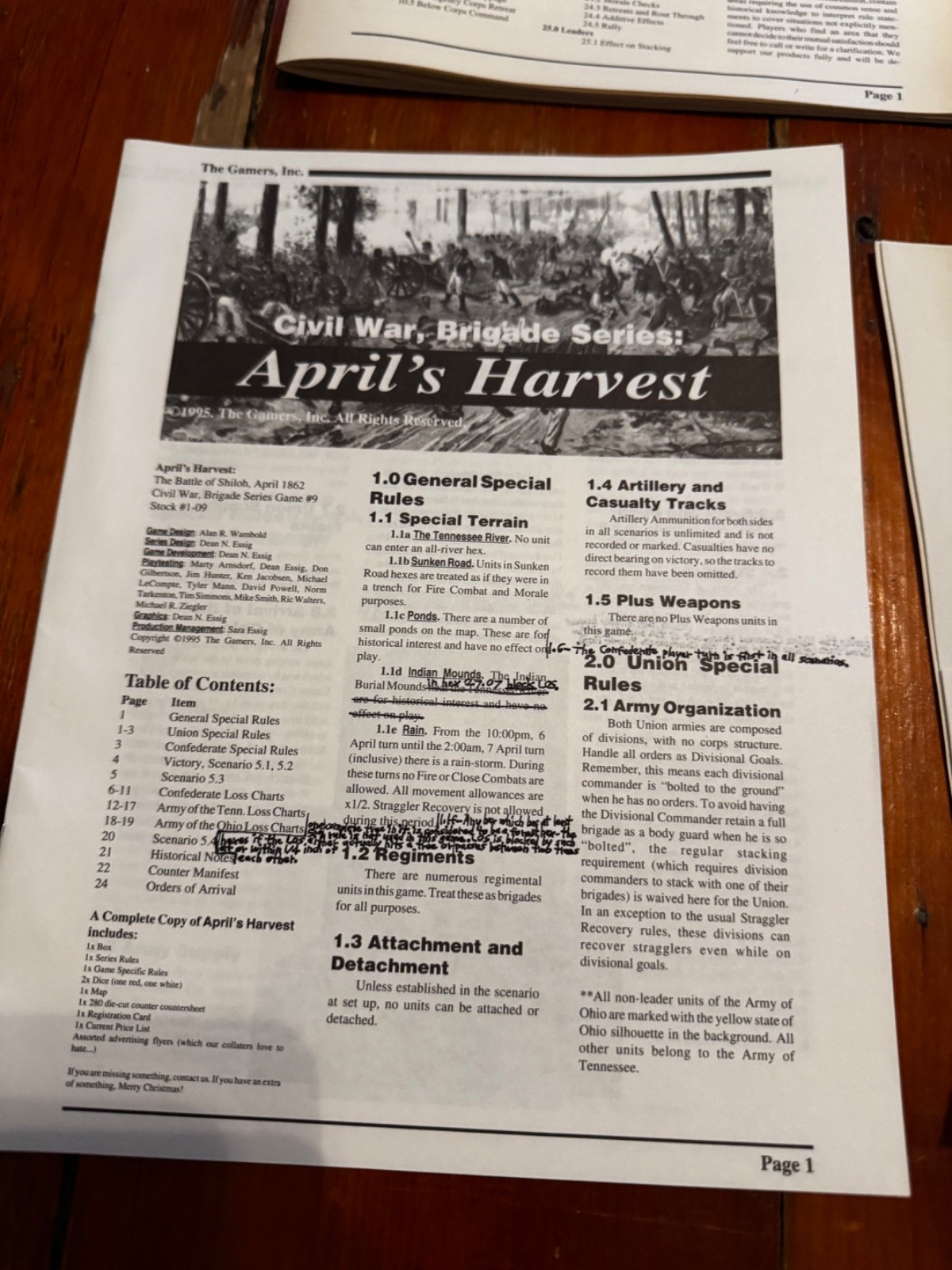 The Gamers Civil War Brigade Series April’s Harvest Punched and clipped
