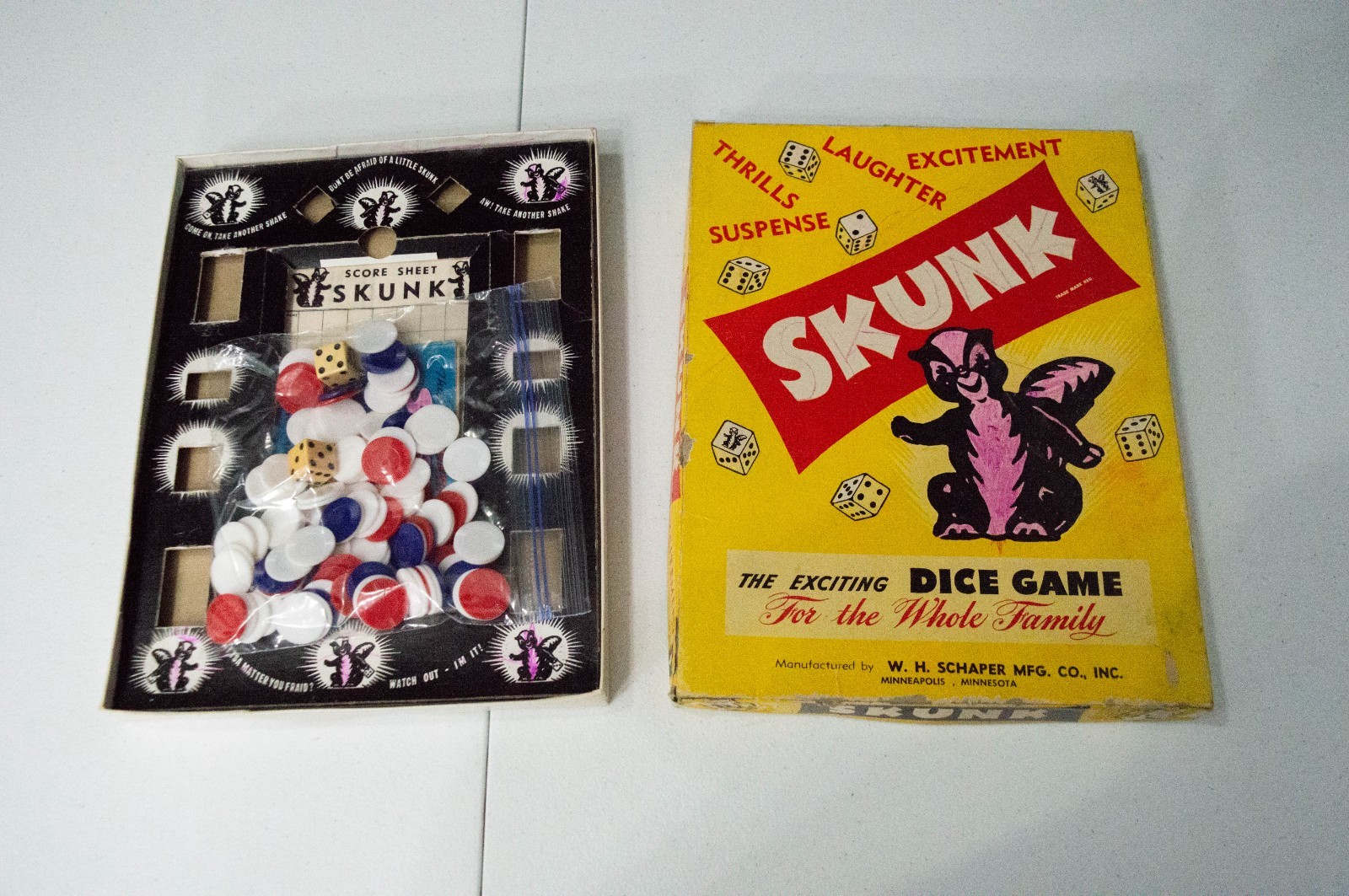 Vintage 1953 Skunk W.H. Schaper Game