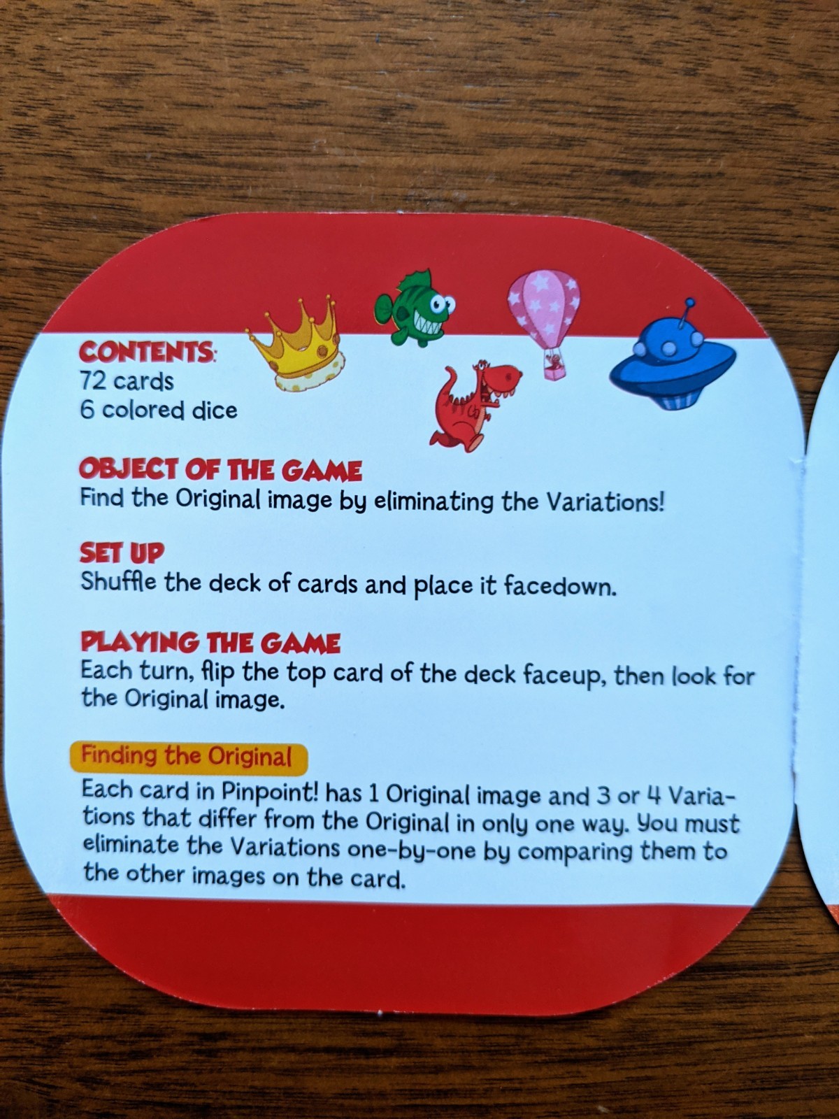 Pin Point! by Blue Orange – Brain Teasing Race to Spot the Difference Card Game