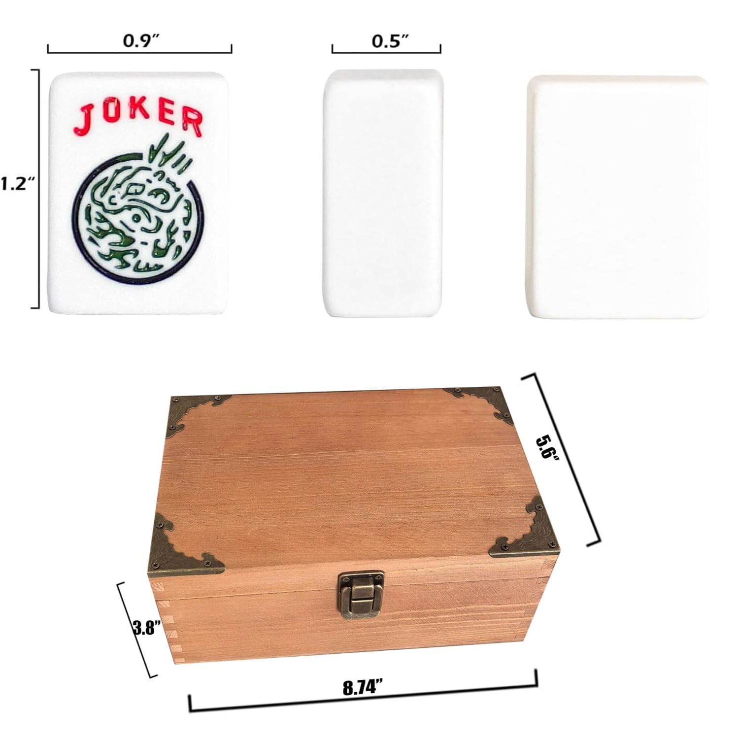 American Mahjong Set,166 White Tiles with Mahjong Storage Box.Portable Travel…