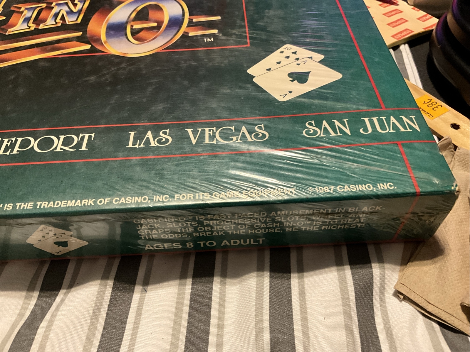 Ca$h In O Slots Board Game 1987 New Sealed 8 & UP FAST PACE GAME SLOTS, VINTAGE