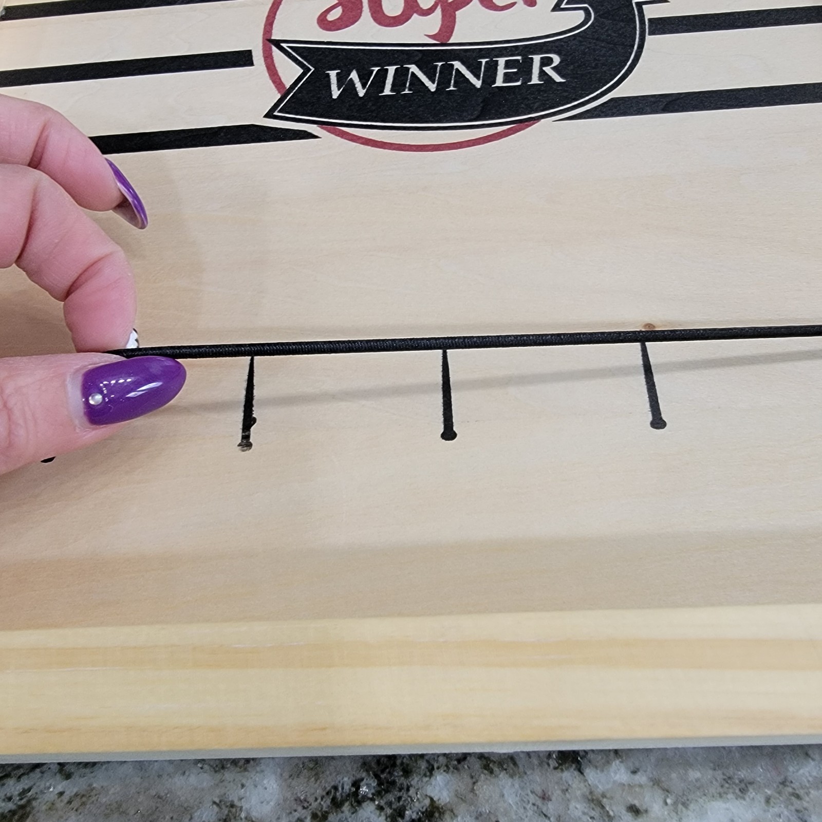 Sling Puck Wooden Fast Sling Hockey Game 2 Player Table Game Open Box New