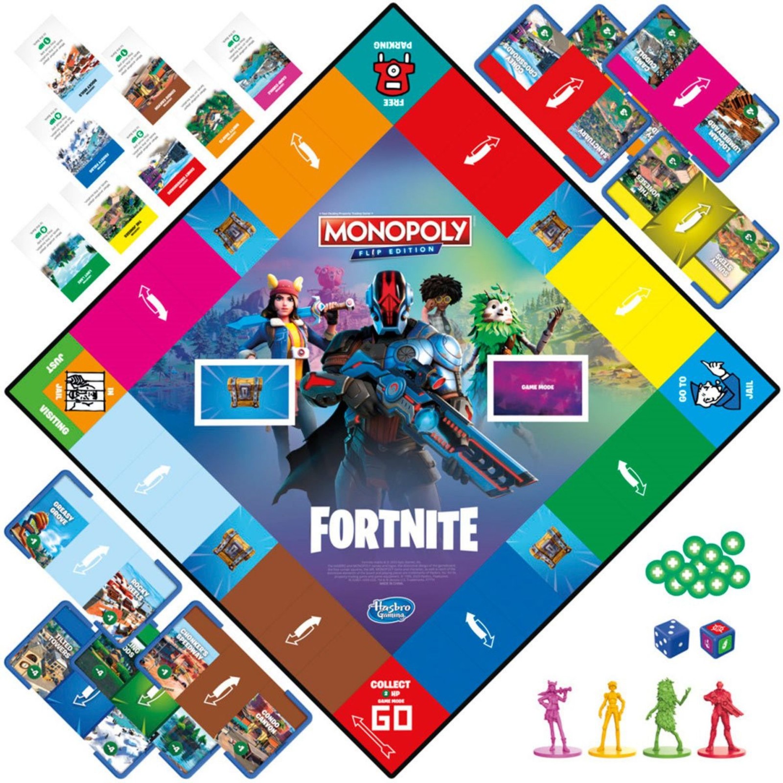 Monopoly Flip Edition: Fortnite Board Game Monopoly Game Inspired by Fortnite