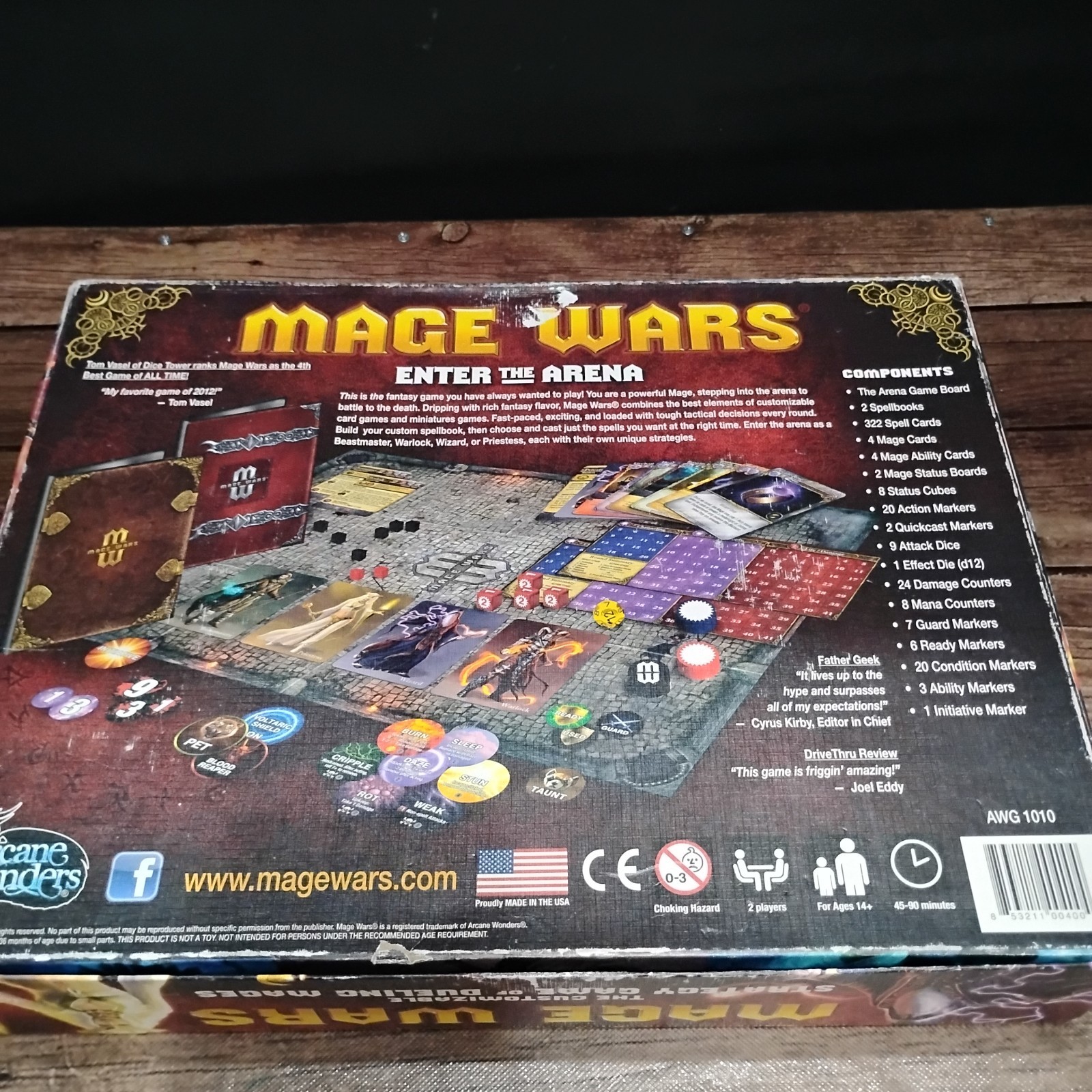 Mage Wars Game 2012 Arcane Wonders CIB