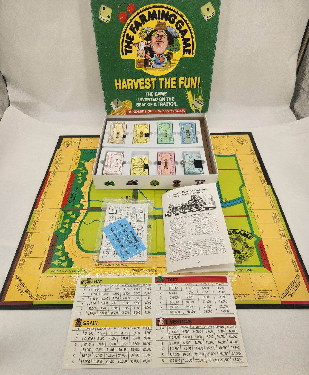 The Farming Game – Harvest the Fun! 1996 Board Game – Complete