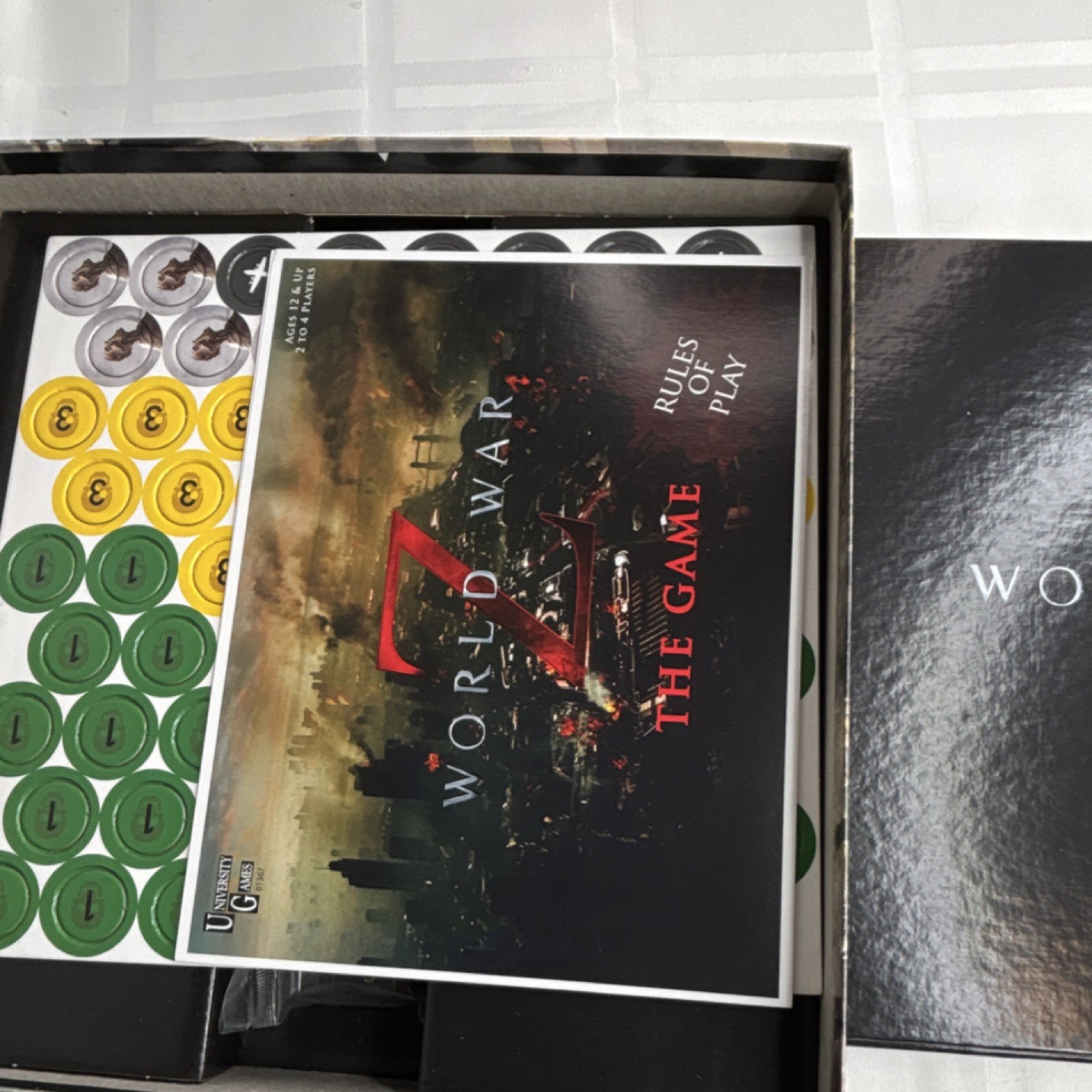 University Games World War Z Board Game Dice Tokens Cards Ages 12+ 2-4 Players
