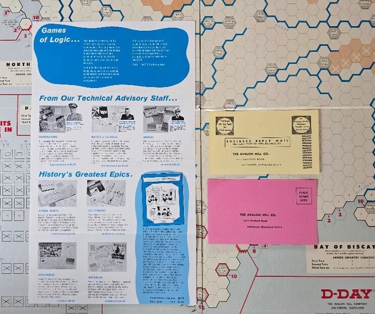 D-Day A World War II Invasion Game 1965 Avalon Hill #508