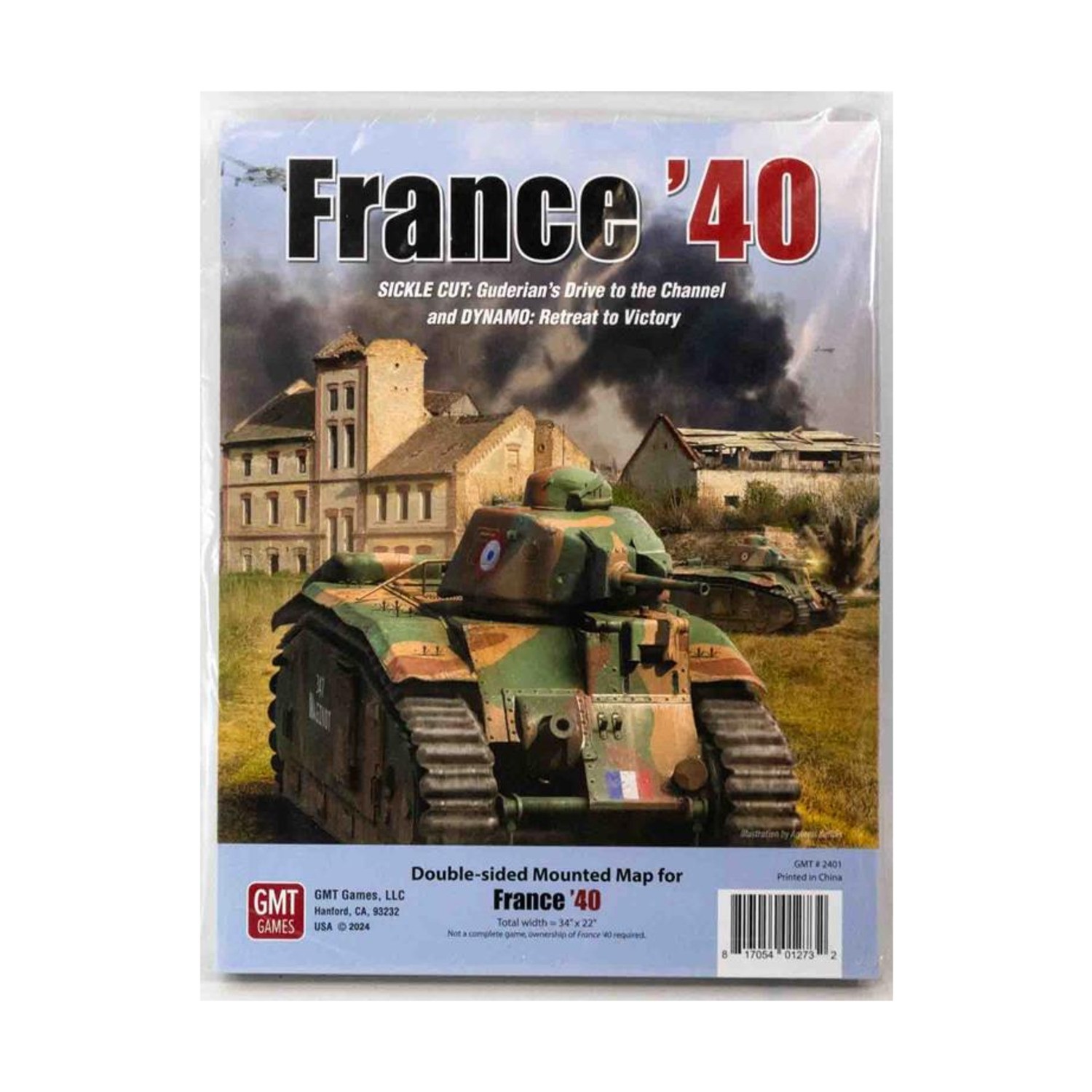 France ’40 Mounted Map Bag NM